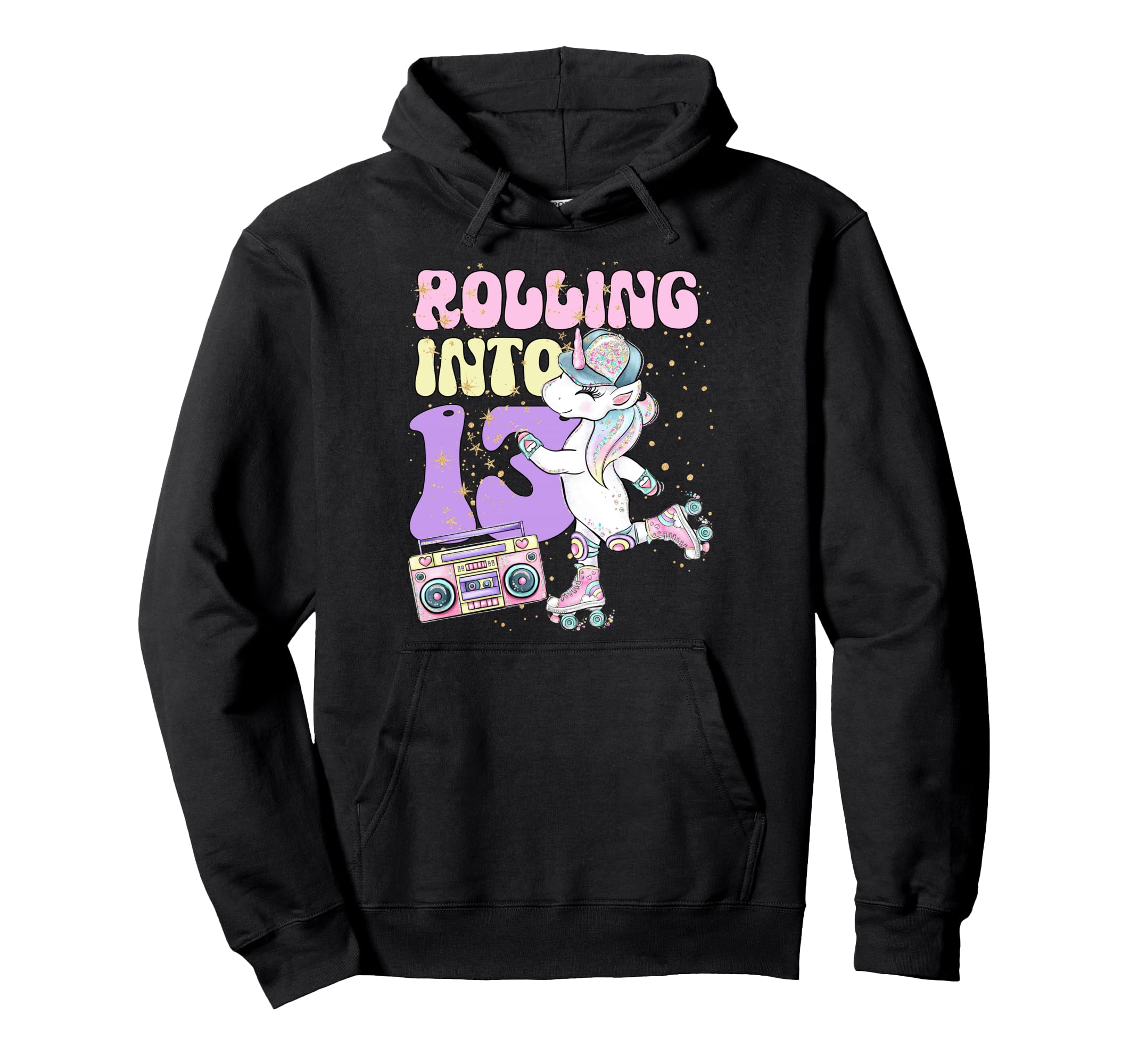 13Th Birthday Roller Skate Party Hoodie - Fun Novelty Design Unisex - T-Shirt, Sweatshirt, Hoodie