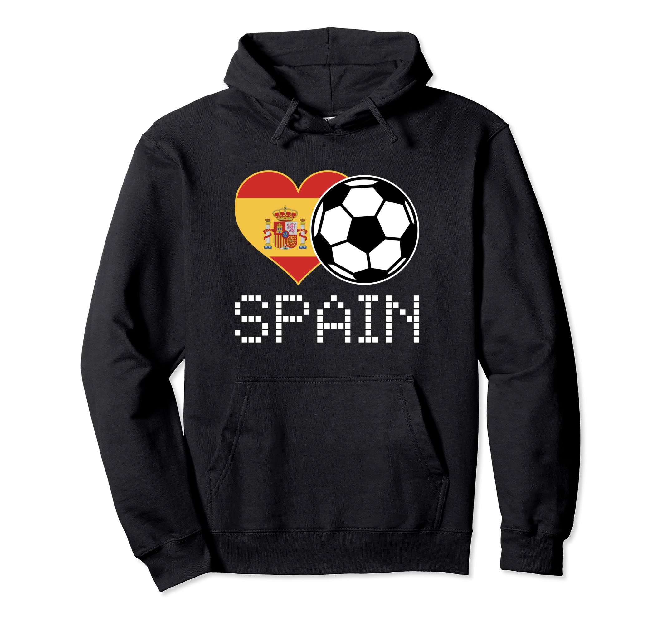Spain Soccer Spanish Flag Espana Love Hoodie - Trendy Graphic for Adults - T-Shirt, Sweatshirt, Hoodie