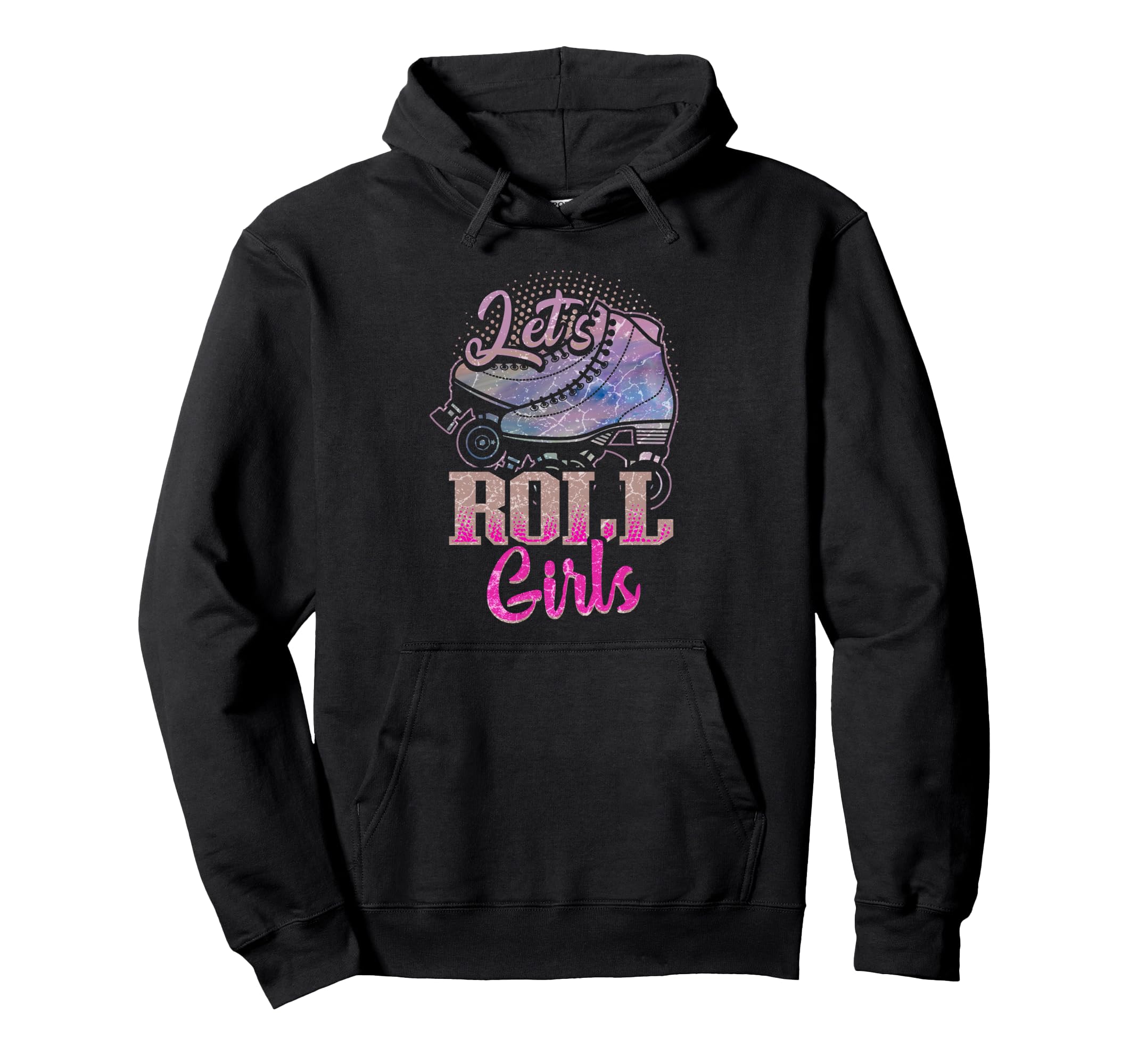 Lets Roll Who Loves Roller Skating Hoodie - Aesthetic Graphic Men Women - T-Shirt, Sweatshirt, Hoodie