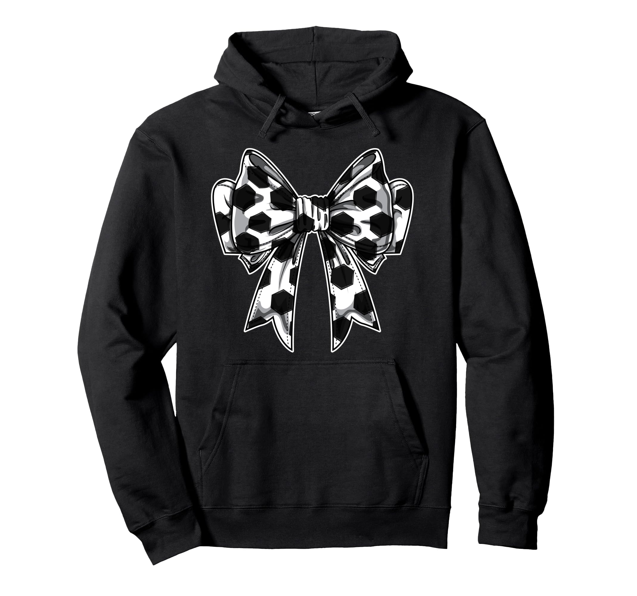 Soccer Ball Coquette Bow Game Day Soccer Hoodie - Unique Graphic Unisex - T-Shirt, Sweatshirt, Hoodie