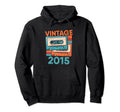 Cassette 2015 Bday 7 Year Old Party Hoodie - Minimalist Print for Adults - T-Shirt, Sweatshirt, Hoodie