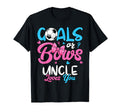 Gender Reveal Goals Or Bows Uncle T-Shirt - Aesthetic Graphic Men Women - T-Shirt, Sweatshirt, Hoodie