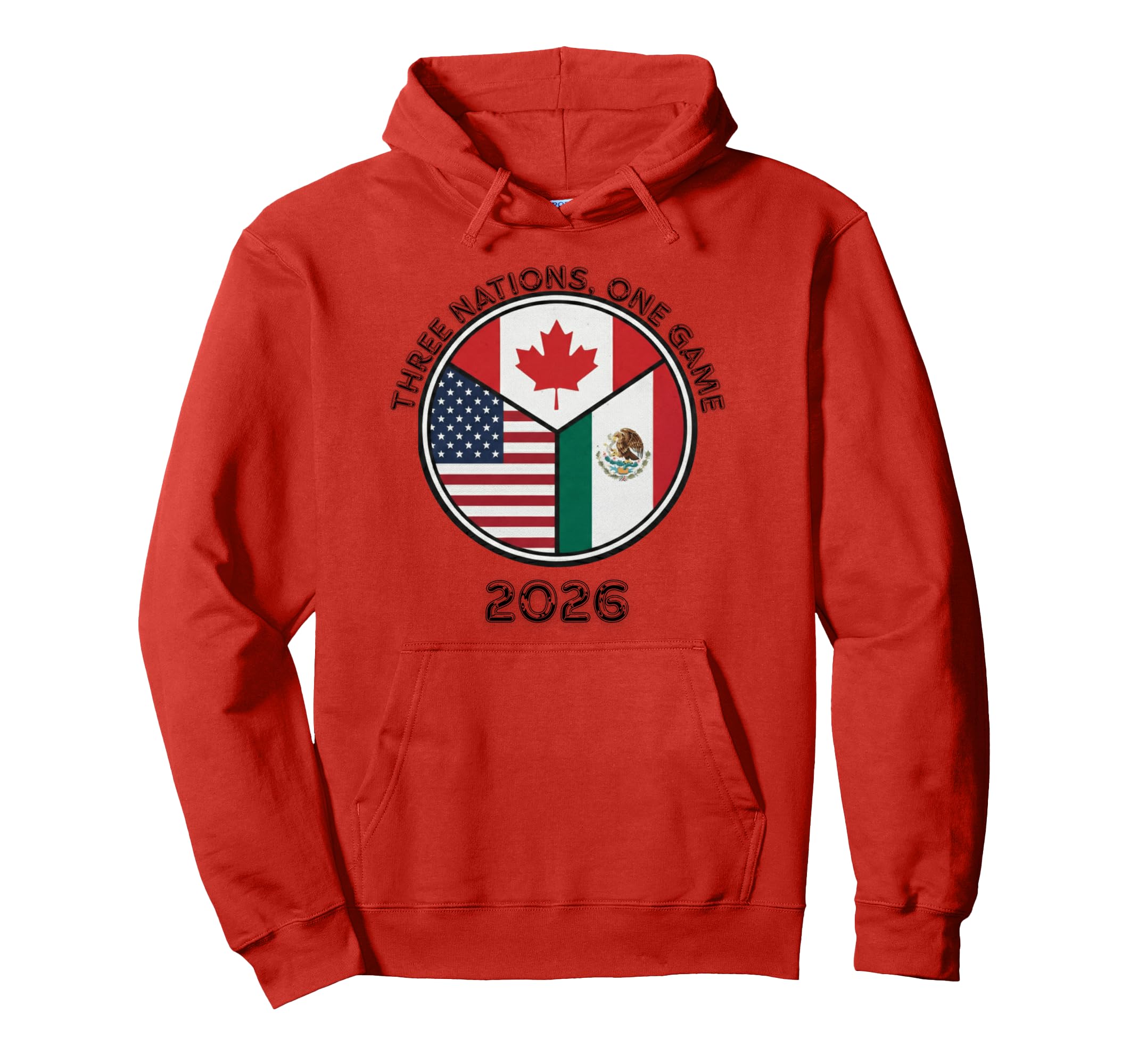 Three Nations One Game 2026 Soccer Hoodie - Trendy Graphic for Adults - T-Shirt, Sweatshirt, Hoodie
