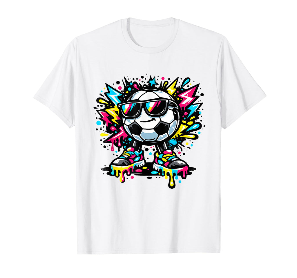 Graffiti Soccer Ball Street Art Colorfull T-Shirt - Novelty Apparel Unisex - T-Shirt, Sweatshirt, Hoodie