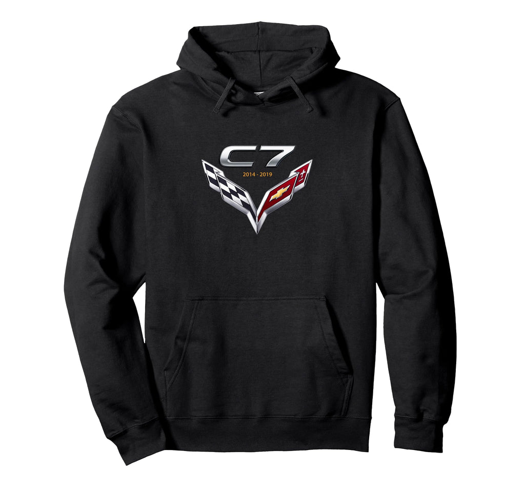 Car Emblem 2014 2019 C7 American Sports Hoodie - Streetwear Style Unisex - T-Shirt, Sweatshirt, Hoodie