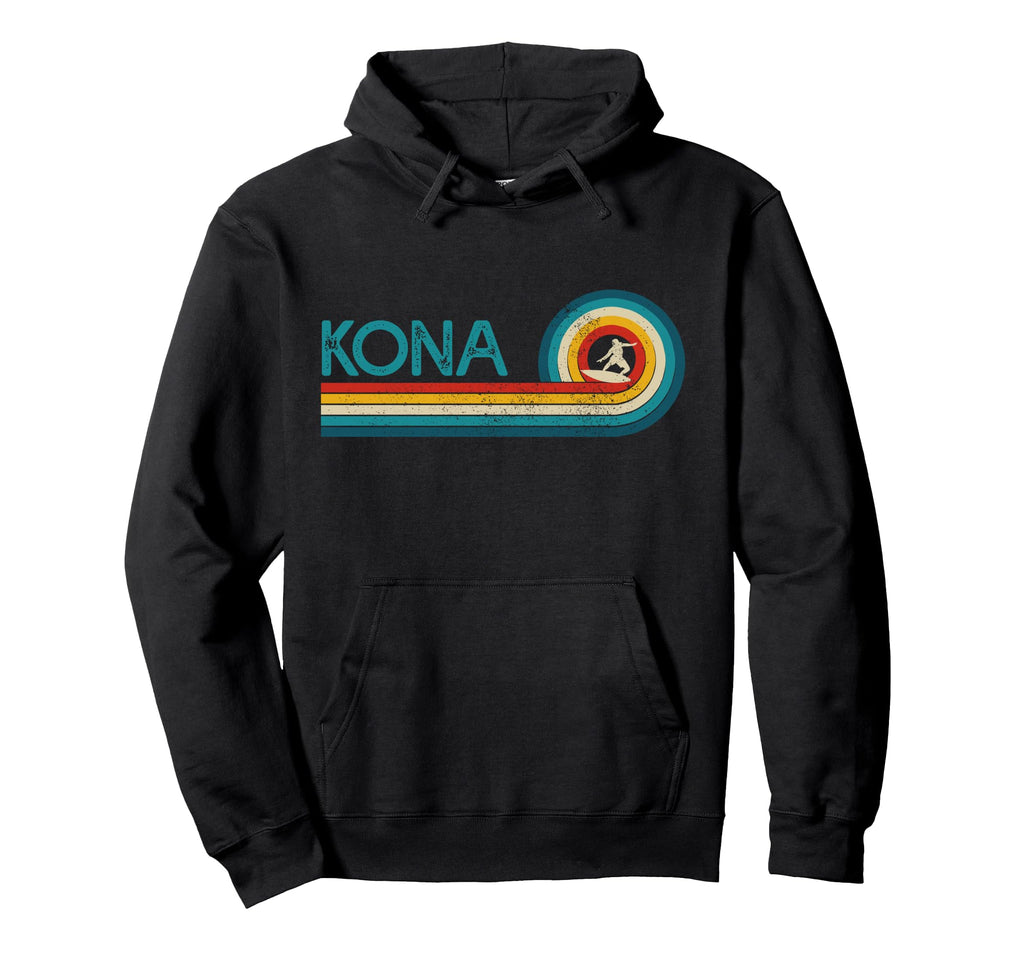 Kona Hawaii Surfer Souvenir Surf Hoodie - Streetwear Style Men Women - T-Shirt, Sweatshirt, Hoodie