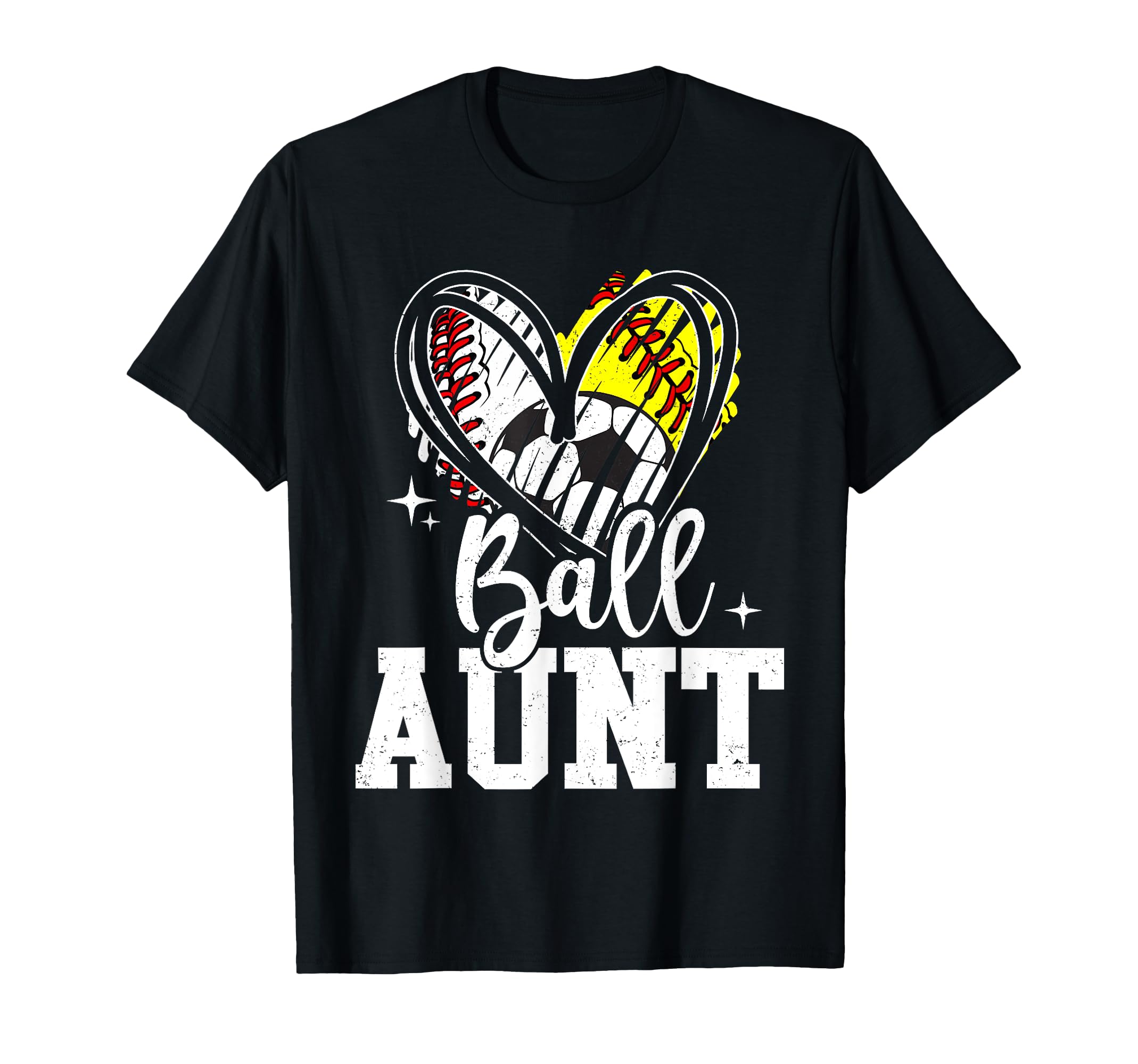 Ball Aunt Baseball Softball Soccer Aunt T-Shirt - Trendy Graphic for Adults - T-Shirt, Sweatshirt, Hoodie