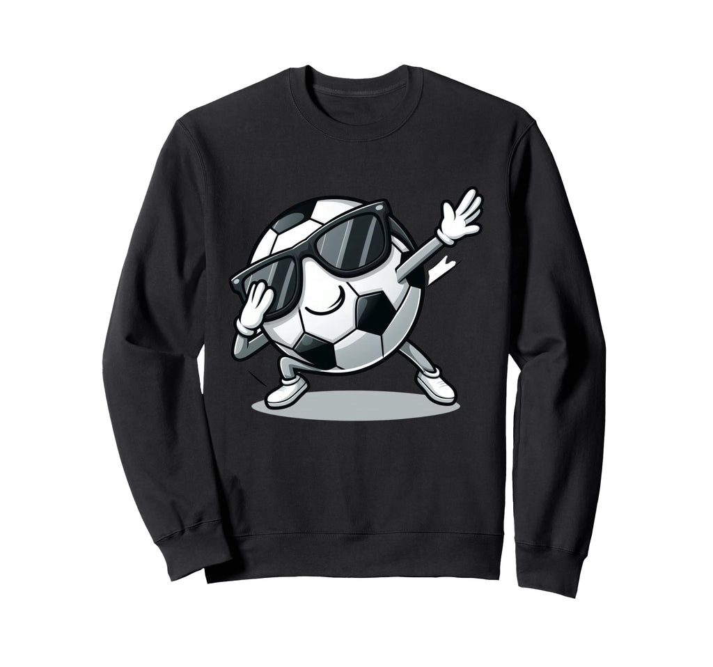 Dabbing Soccer Ball Funny Sports Sweatshirt - Unique Graphic Men Women - T-Shirt, Sweatshirt, Hoodie