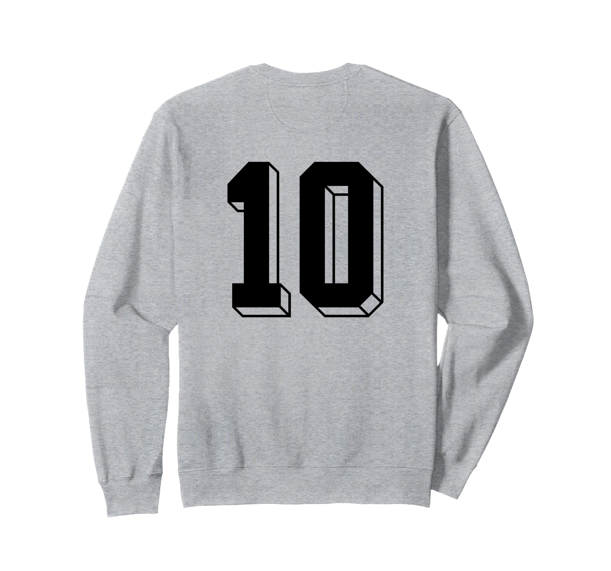 Number 10 Backside 80S 90S Team Sweatshirt - Minimalist Print Unisex - T-Shirt, Sweatshirt, Hoodie
