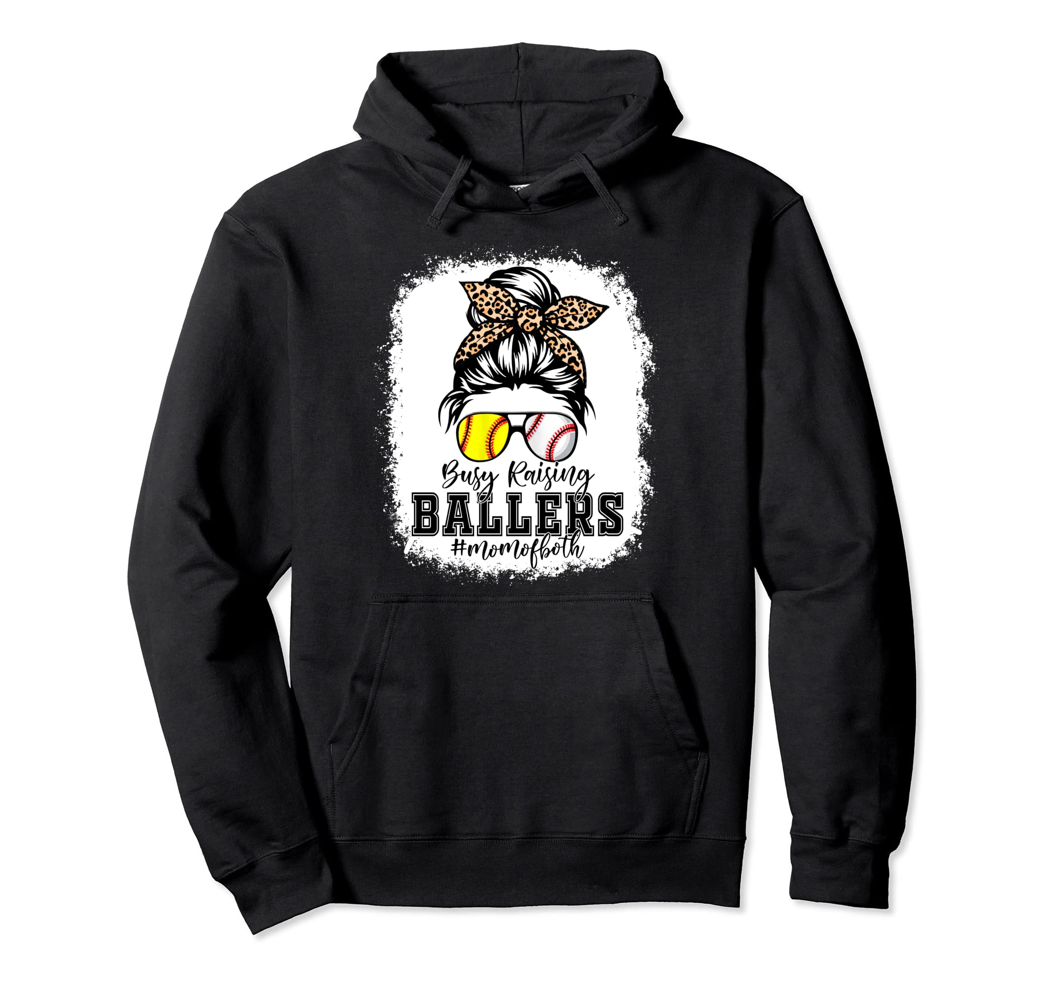 Leopard Busy Raising Ballers Hoodie - Casual Everyday Wear for Adults - T-Shirt, Sweatshirt, Hoodie