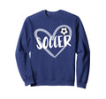 Soccer Heart Sweatshirt - Graphic Print for Adults - T-Shirt, Sweatshirt, Hoodie