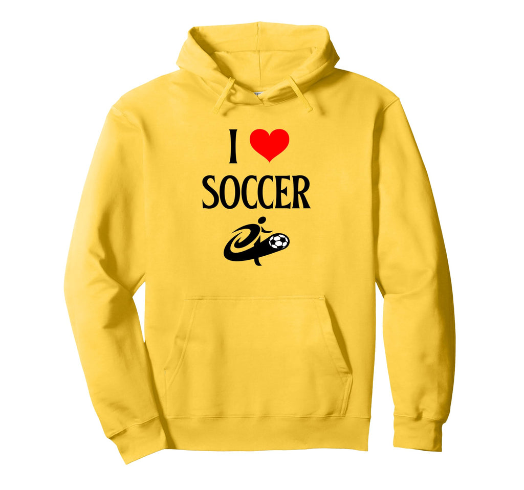 I Love Soccer I Heart Soccer Funny Hoodie - Aesthetic Graphic Men Women - T-Shirt, Sweatshirt, Hoodie