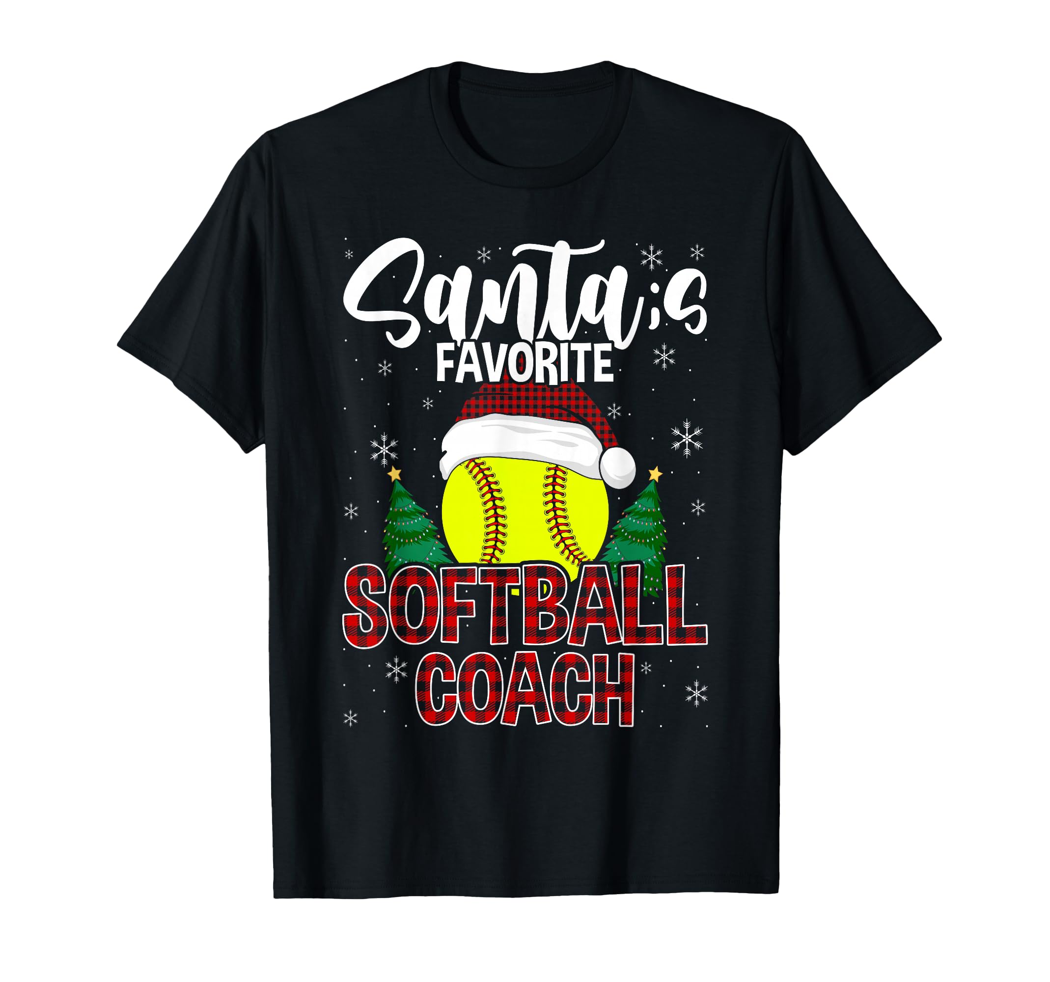 Funny Santas Favorite Softball Coach T-Shirt - Aesthetic Graphic Men Women - T-Shirt, Sweatshirt, Hoodie