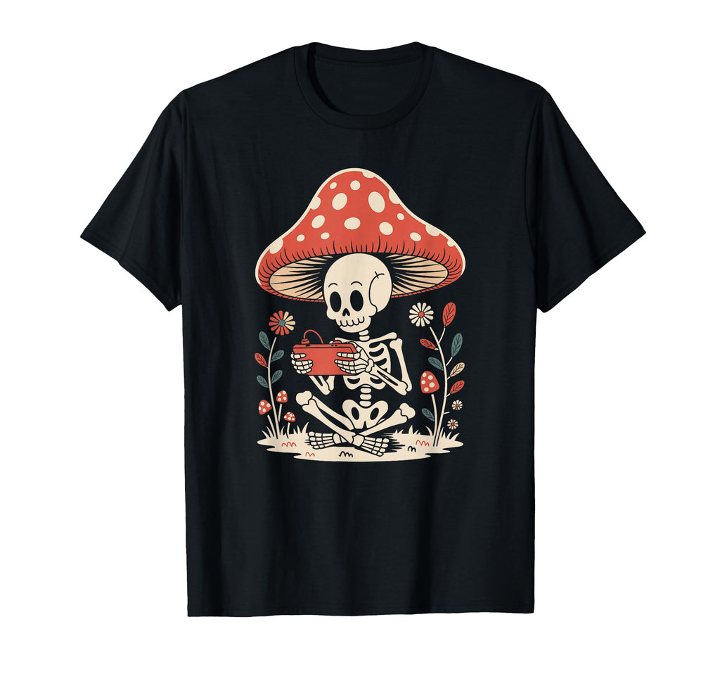 Goblincore Nature Skeleton Gaming Next T-Shirt - Unique Graphic Men Women - T-Shirt, Sweatshirt, Hoodie