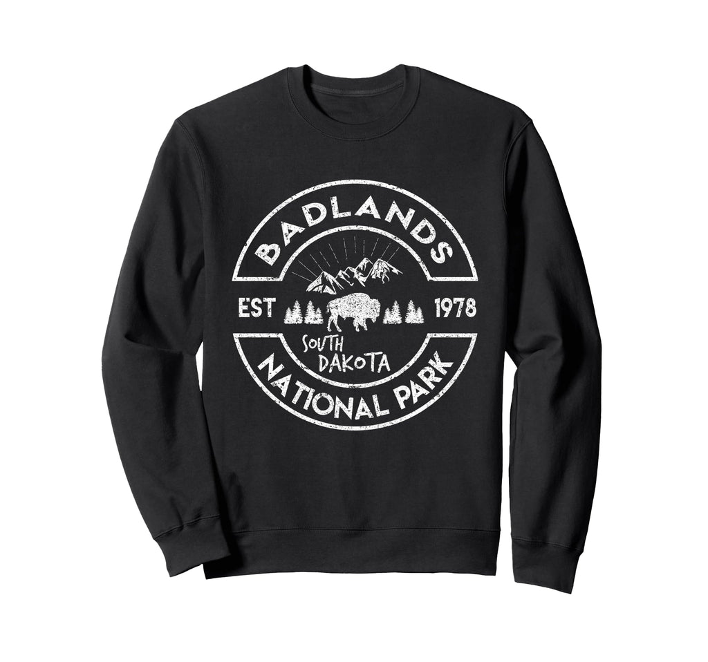 Badlands National Park Hiking Sweatshirt - Minimalist Print Men Women - T-Shirt, Sweatshirt, Hoodie