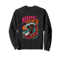 Miami Skeleton Surf Club Beach Sweatshirt - Graphic Print for Adults - T-Shirt, Sweatshirt, Hoodie