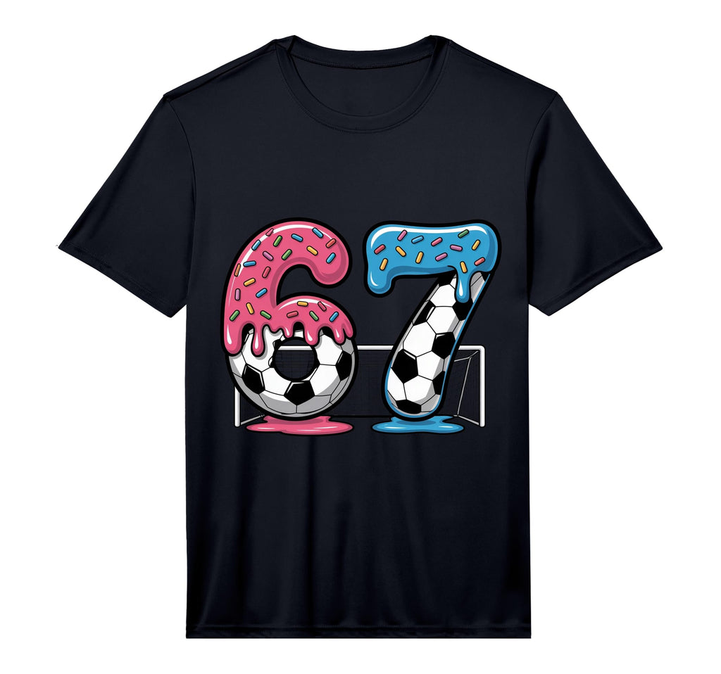 67 Soccer Sport Fan Ice Cream Dripping 6 T-Shirt - Graphic Print Men Women - T-Shirt, Sweatshirt, Hoodie