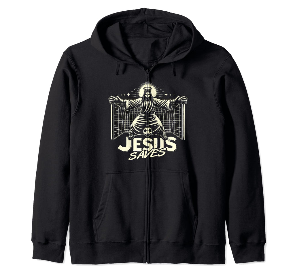 C J S Religious Christian Soccer Hoodie - Fun Novelty Design Men Women - T-Shirt, Sweatshirt, Hoodie