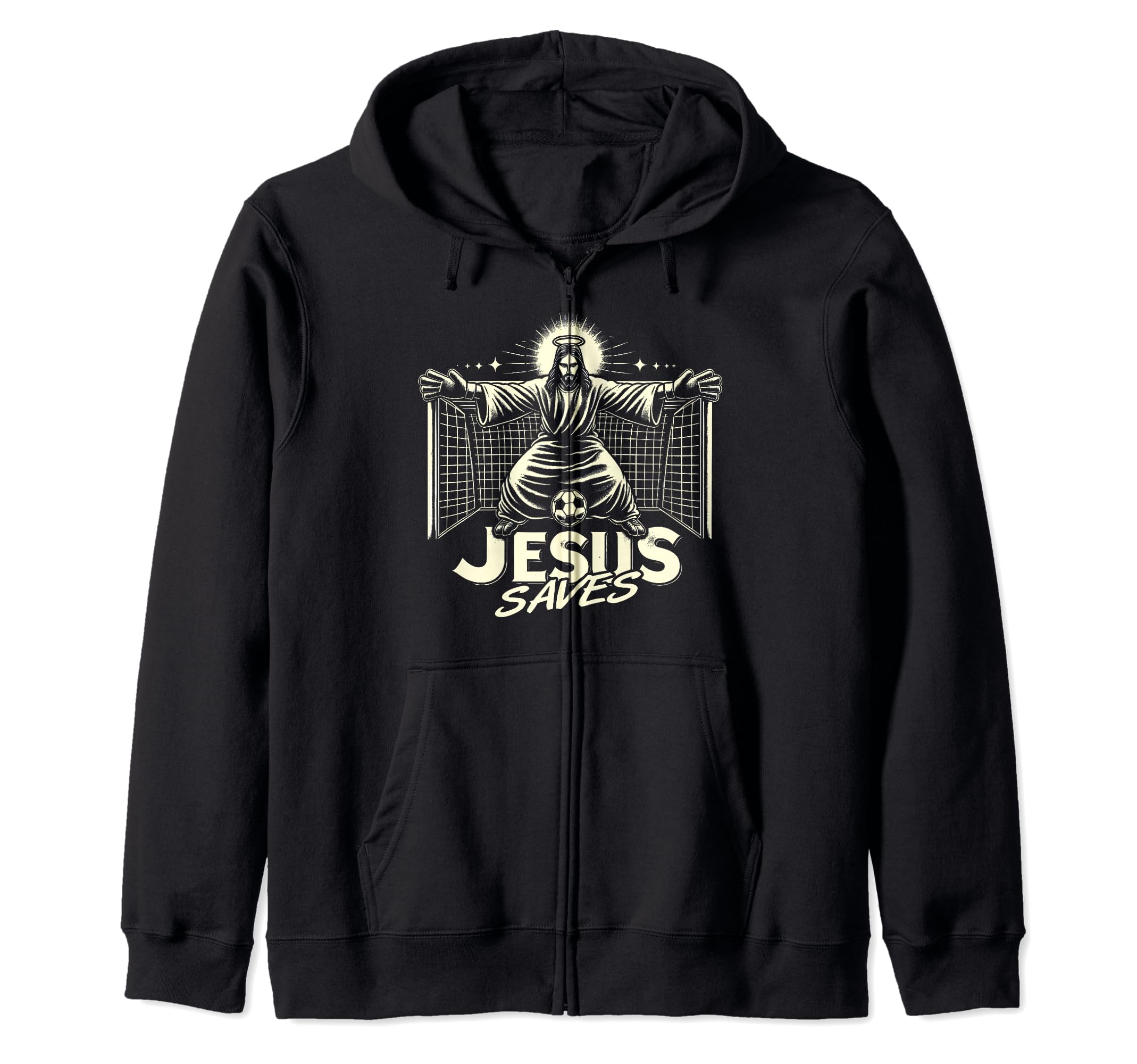 C J S Religious Christian Soccer Hoodie - Fun Novelty Design Men Women - T-Shirt, Sweatshirt, Hoodie