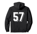Number 57 Backside 80S 90S Team Jersey Hoodie - Unique Graphic Unisex - T-Shirt, Sweatshirt, Hoodie