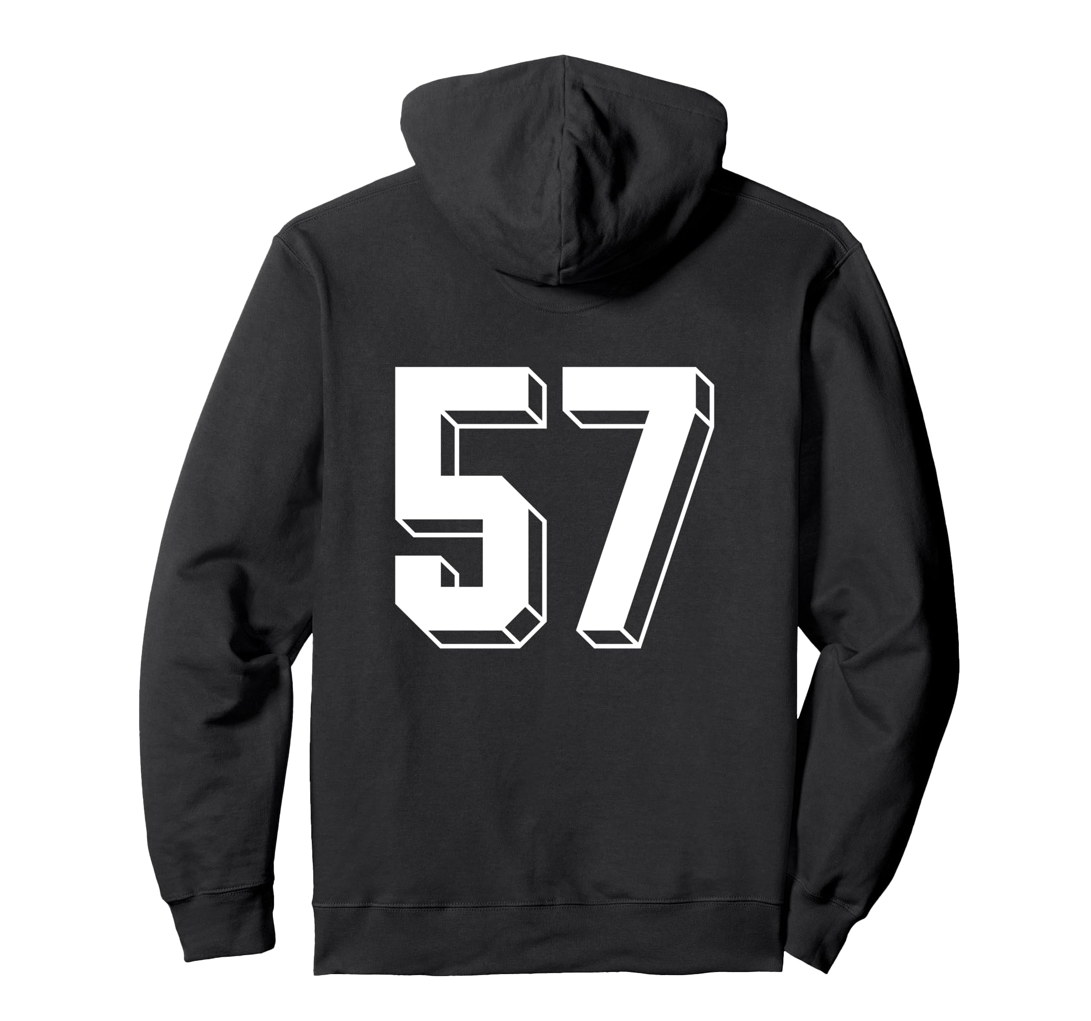 Number 57 Backside 80S 90S Team Jersey Hoodie - Unique Graphic Unisex - T-Shirt, Sweatshirt, Hoodie