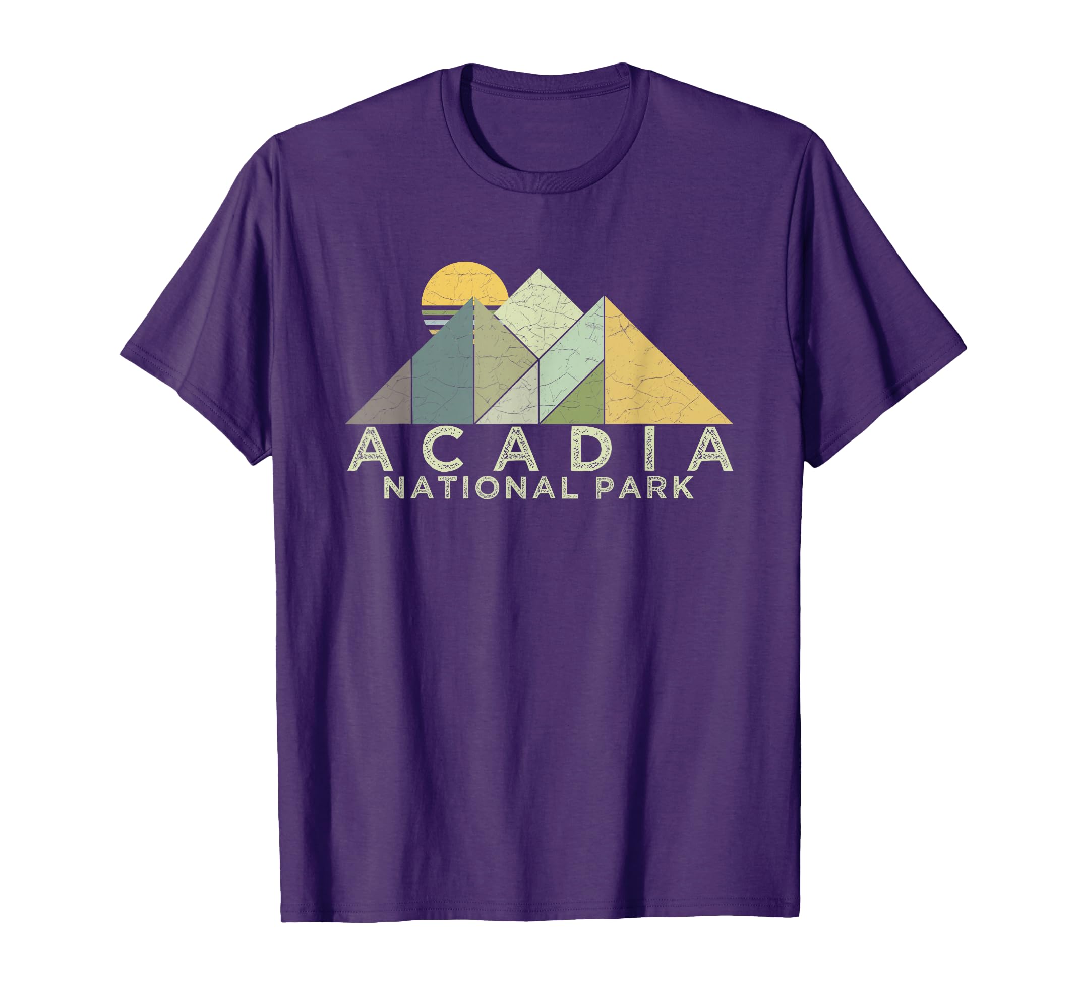 Acadia National Park Distressed Hiking T-Shirt - Unique Graphic Men Women - T-Shirt, Sweatshirt, Hoodie