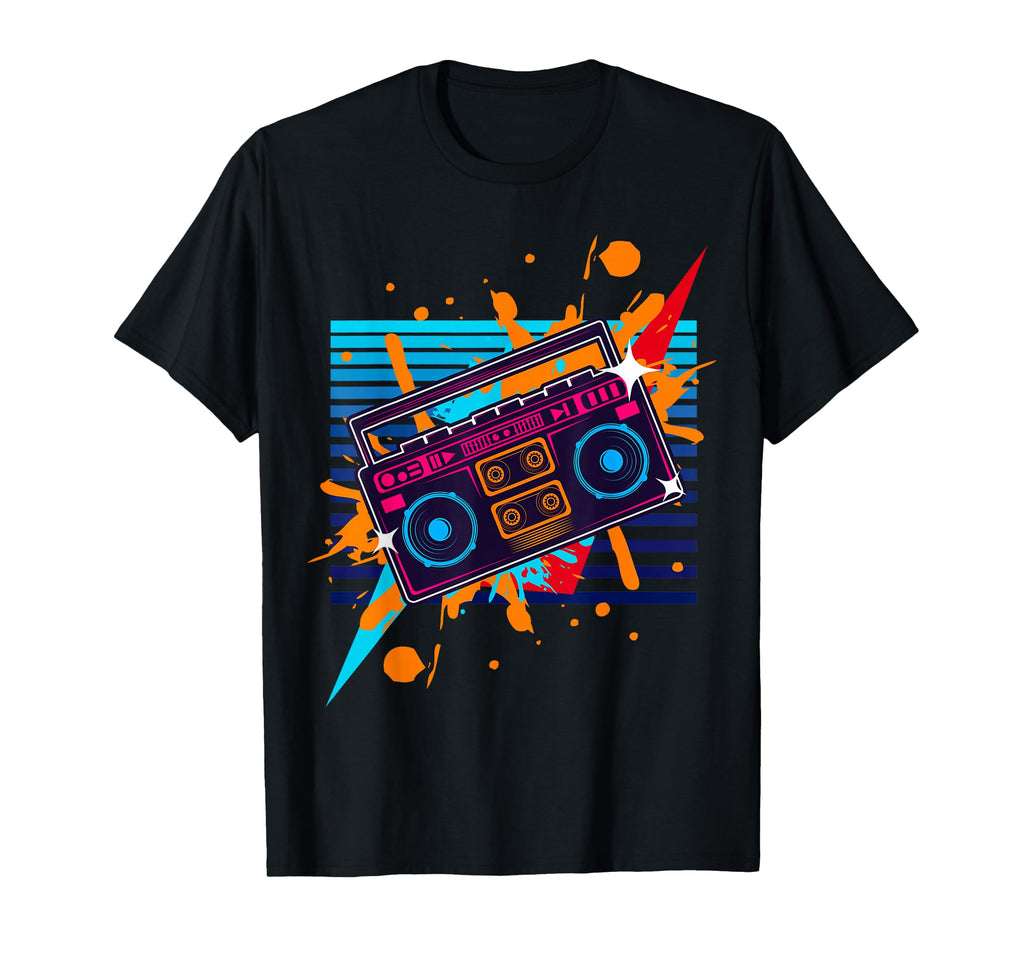 Boombox Radio Old School Hip Hop Rap T-Shirt - Minimalist Print Unisex - T-Shirt, Sweatshirt, Hoodie