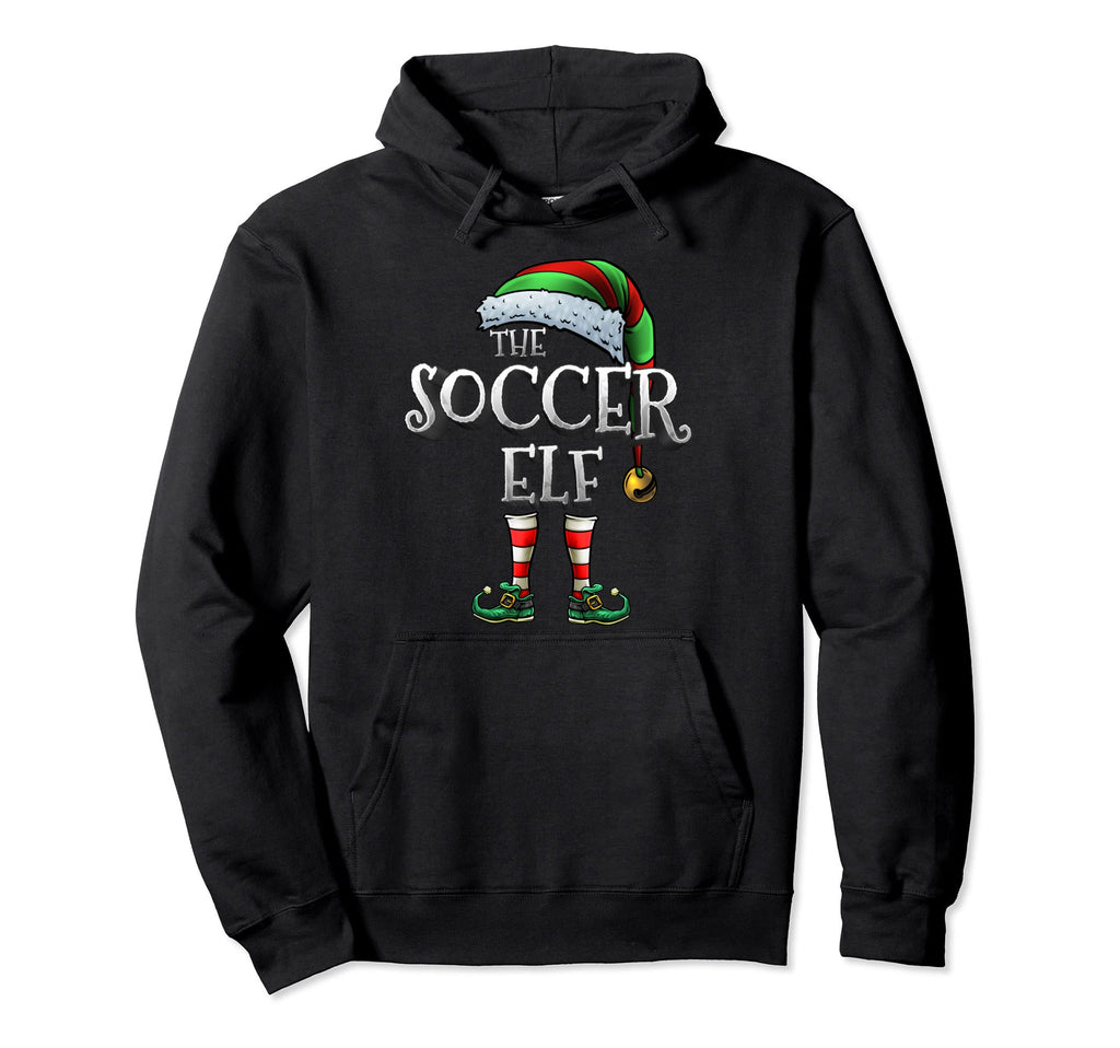 Soccer Elf Matching Family Soccer Elf Hoodie - Graphic Print Men Women - T-Shirt, Sweatshirt, Hoodie