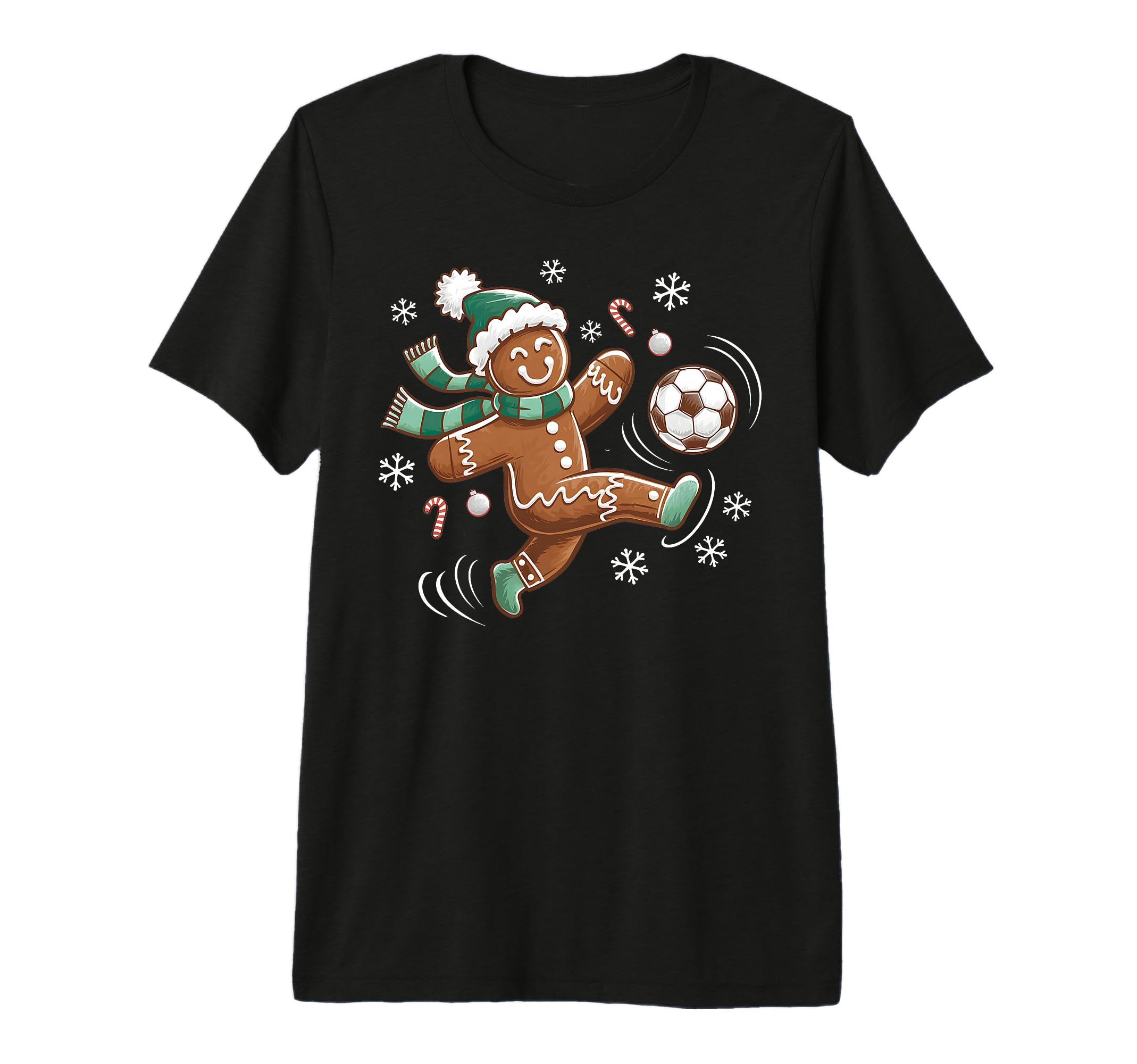 Gingerbread Soccer Player Cookie T-Shirt - Casual Everyday Wear Unisex - T-Shirt, Sweatshirt, Hoodie