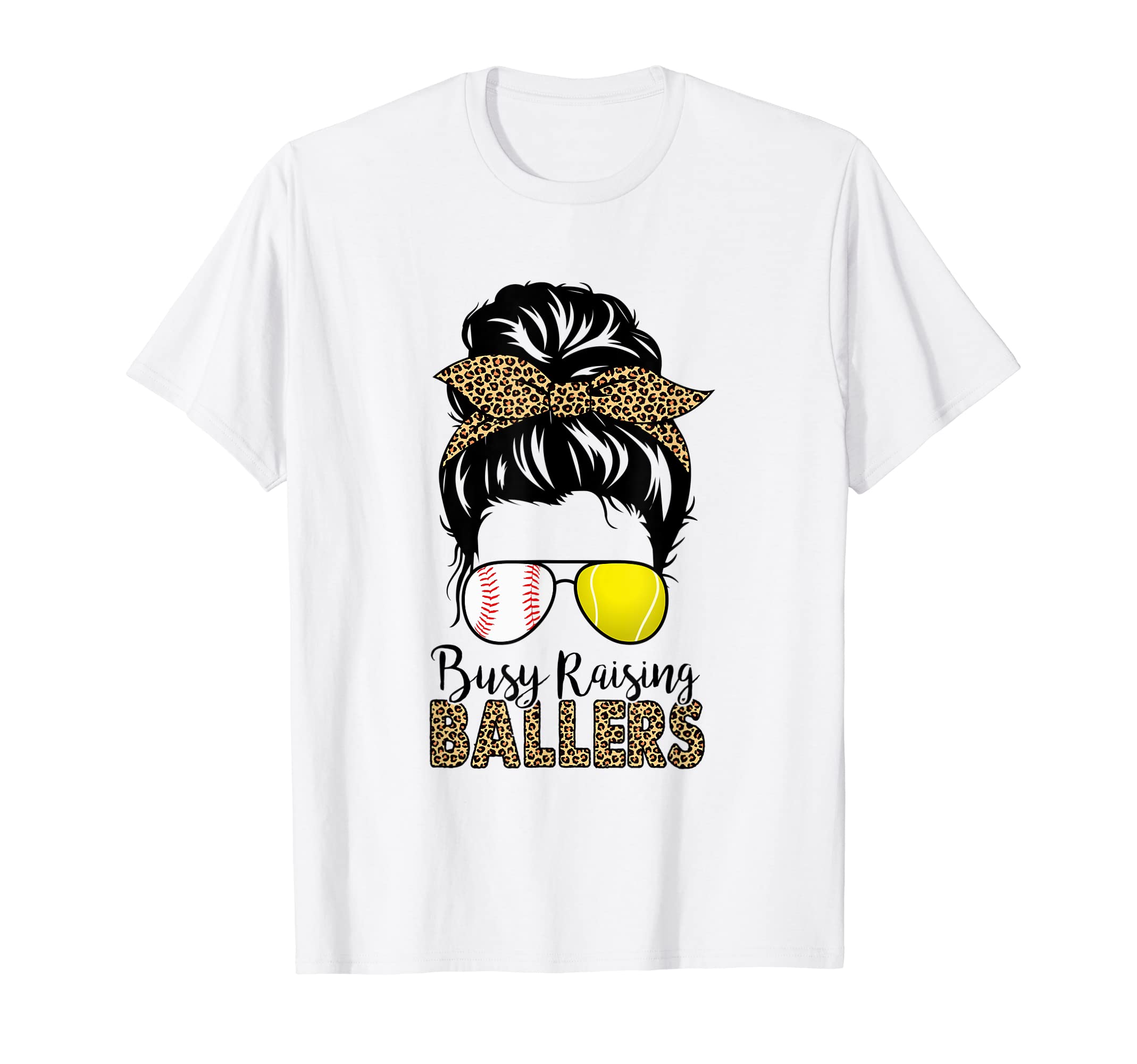 Busy Raising Ballers Tennis Baseball T-Shirt - Aesthetic Graphic Men Women - T-Shirt, Sweatshirt, Hoodie