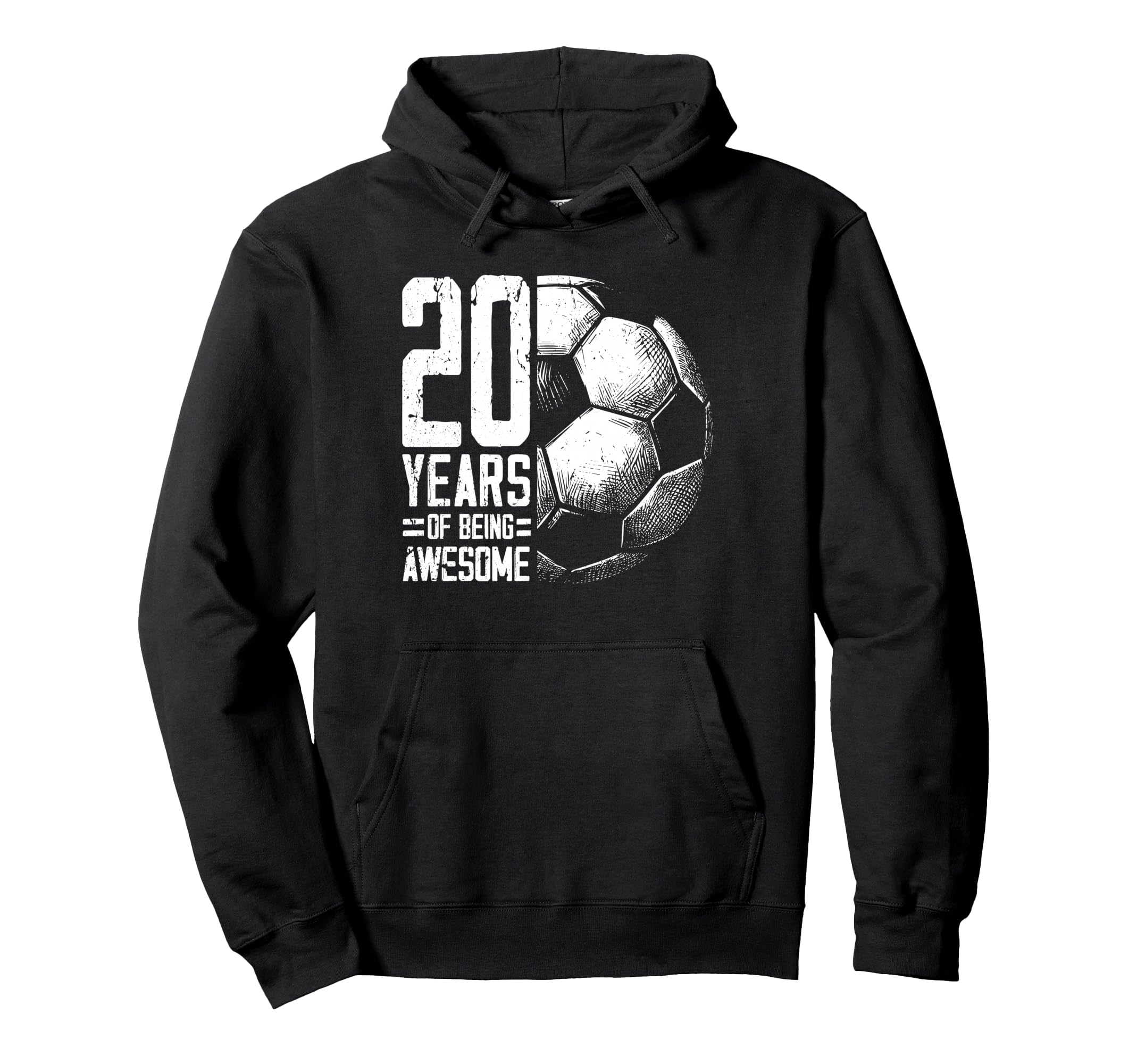 20Th Birthday Soccer Player Football 20 Hoodie - Trendy Graphic for Adults - T-Shirt, Sweatshirt, Hoodie