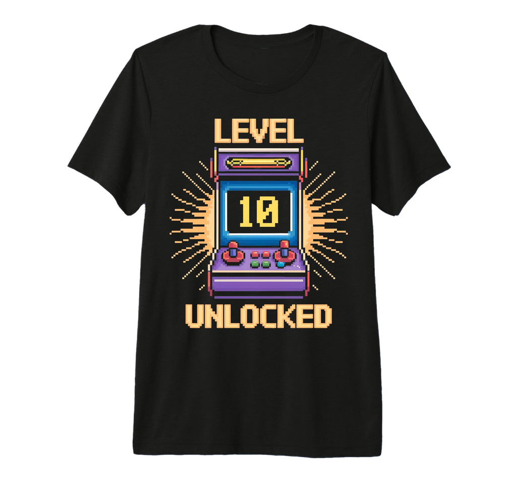 Level 10 Unlock Birthday Gamer T-Shirt - Casual Everyday Wear for Adults - T-Shirt, Sweatshirt, Hoodie