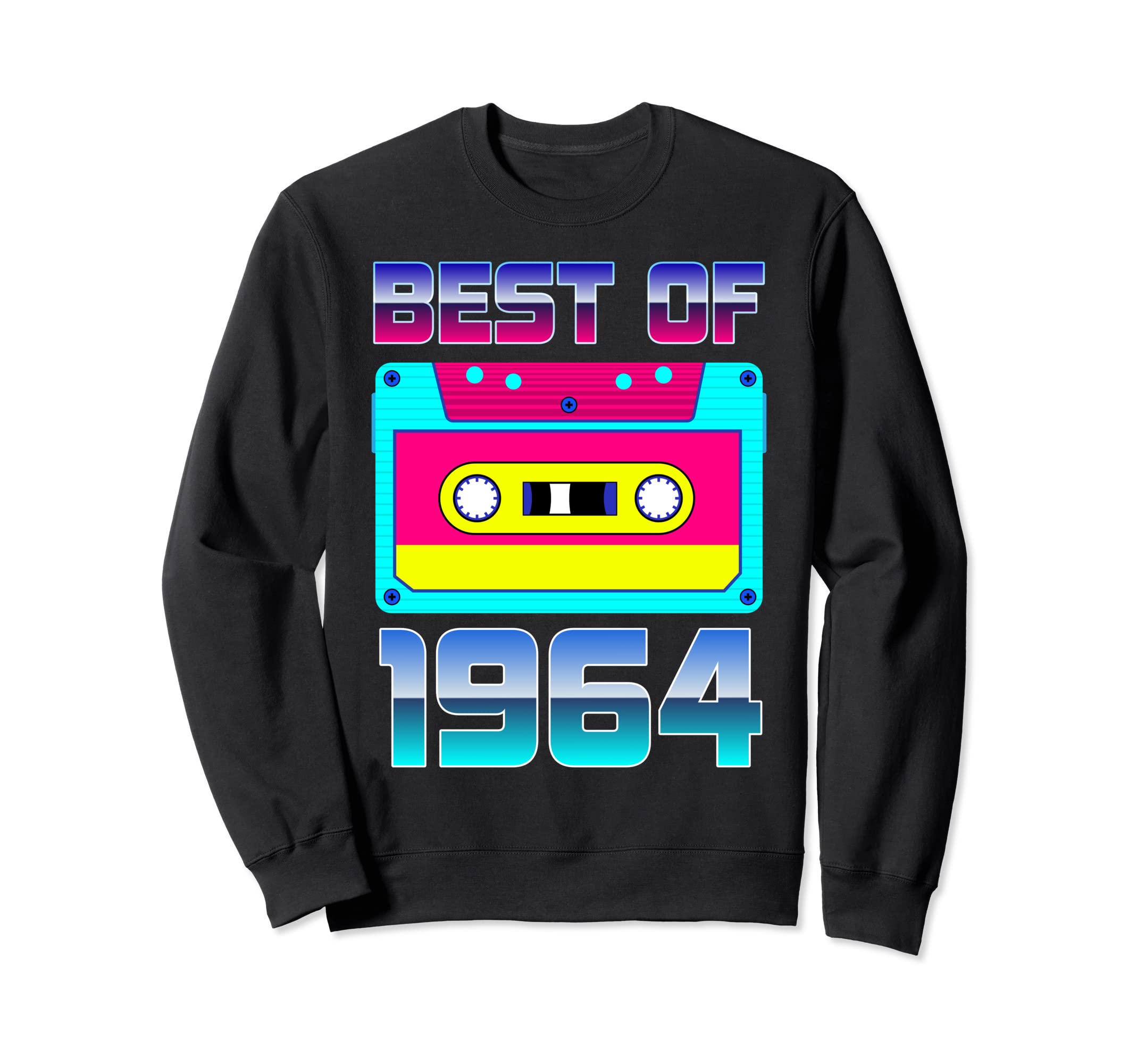 Best 1964 Futuristic Cassette Tape Sweatshirt - Novelty Apparel Unisex - T-Shirt, Sweatshirt, Hoodie