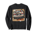 Raised Old School Hip Hop Cassette Sweatshirt - Trendy Graphic Unisex - T-Shirt, Sweatshirt, Hoodie