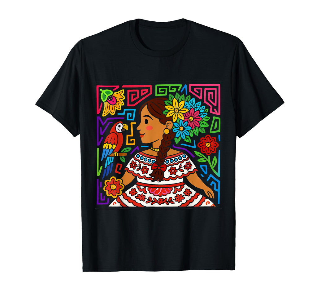 Colorful Pollera Mola Inspired Panama T-Shirt - Graphic Print Men Women - T-Shirt, Sweatshirt, Hoodie