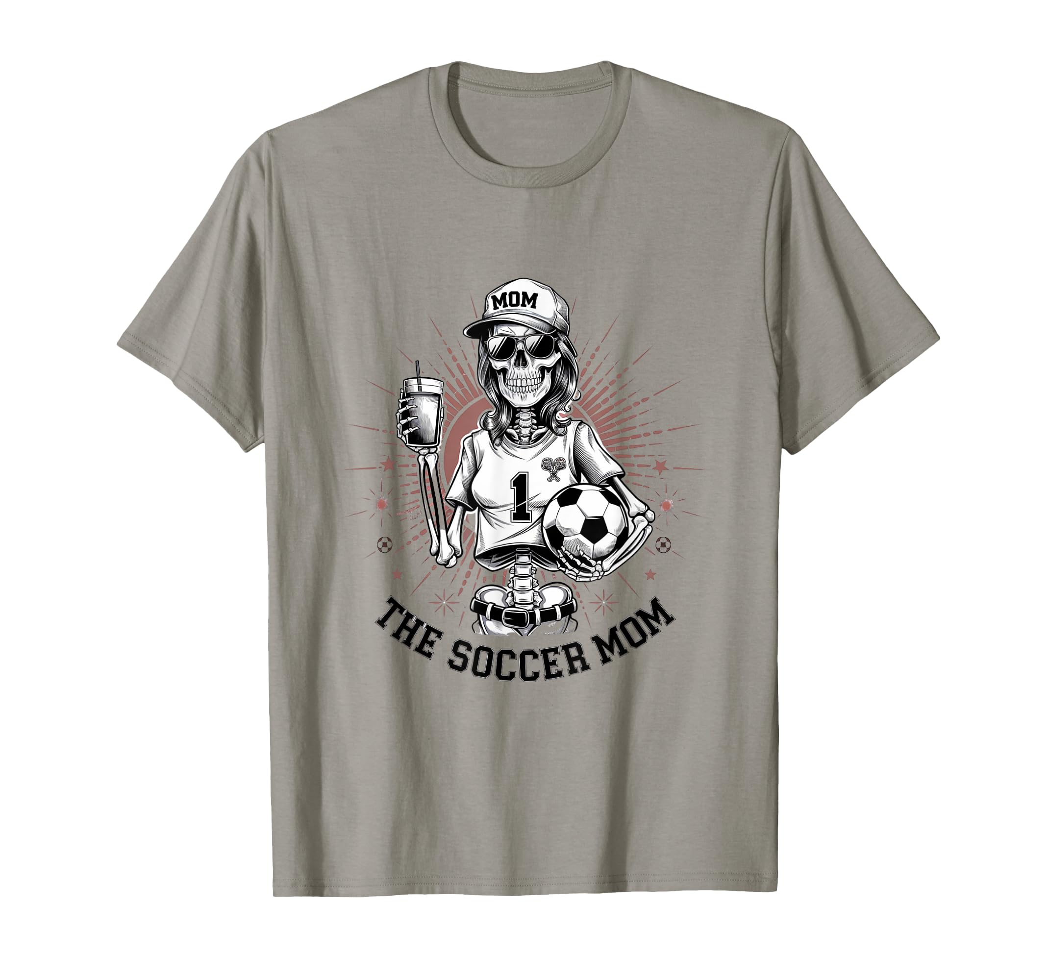 Soccer Mom Skeletton Halloween Soccer T-Shirt - Minimalist Print Men Women - T-Shirt, Sweatshirt, Hoodie