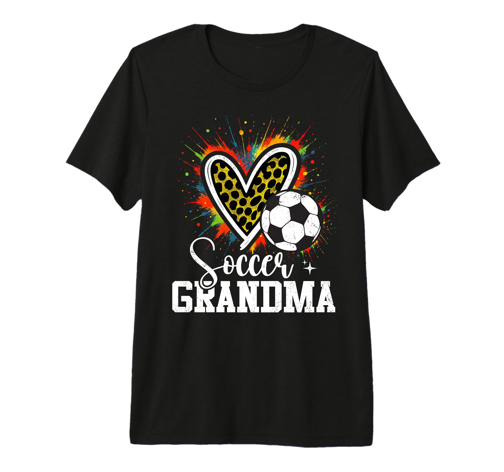Soccer Grandma Leopard Heart Tri T-Shirt - Streetwear Style for Adults - T-Shirt, Sweatshirt, Hoodie