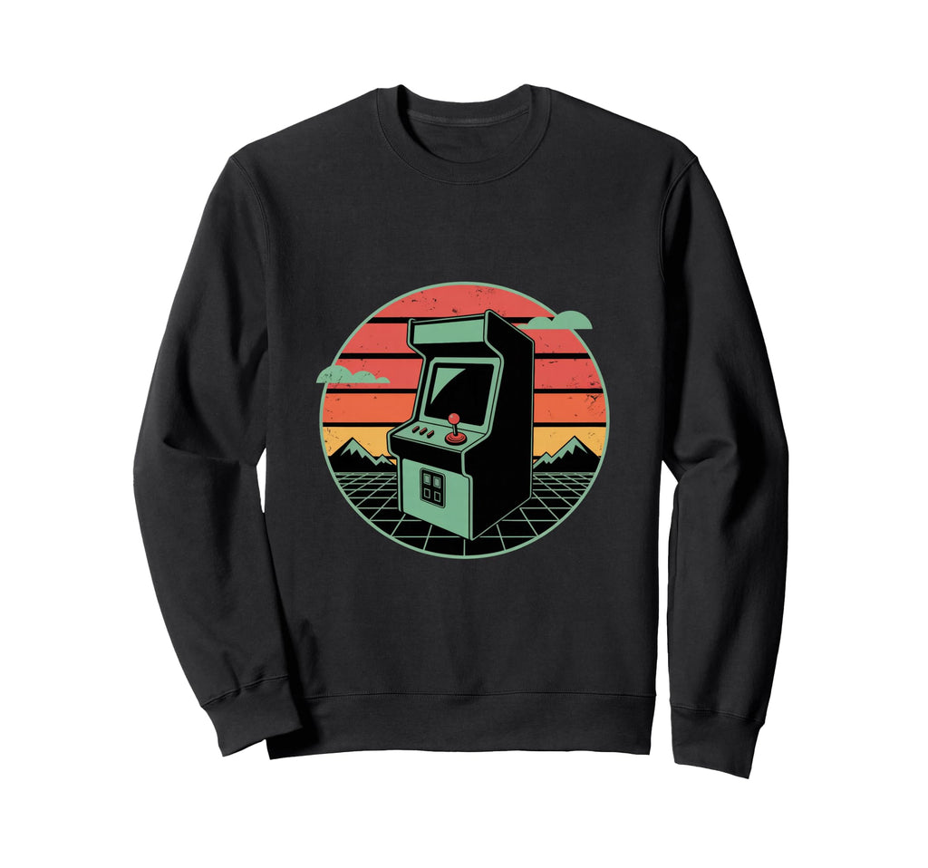 Nostalgic Synthwave Arcade Gaming Gamer Sweatshirt - Novelty Apparel Unisex - T-Shirt, Sweatshirt, Hoodie