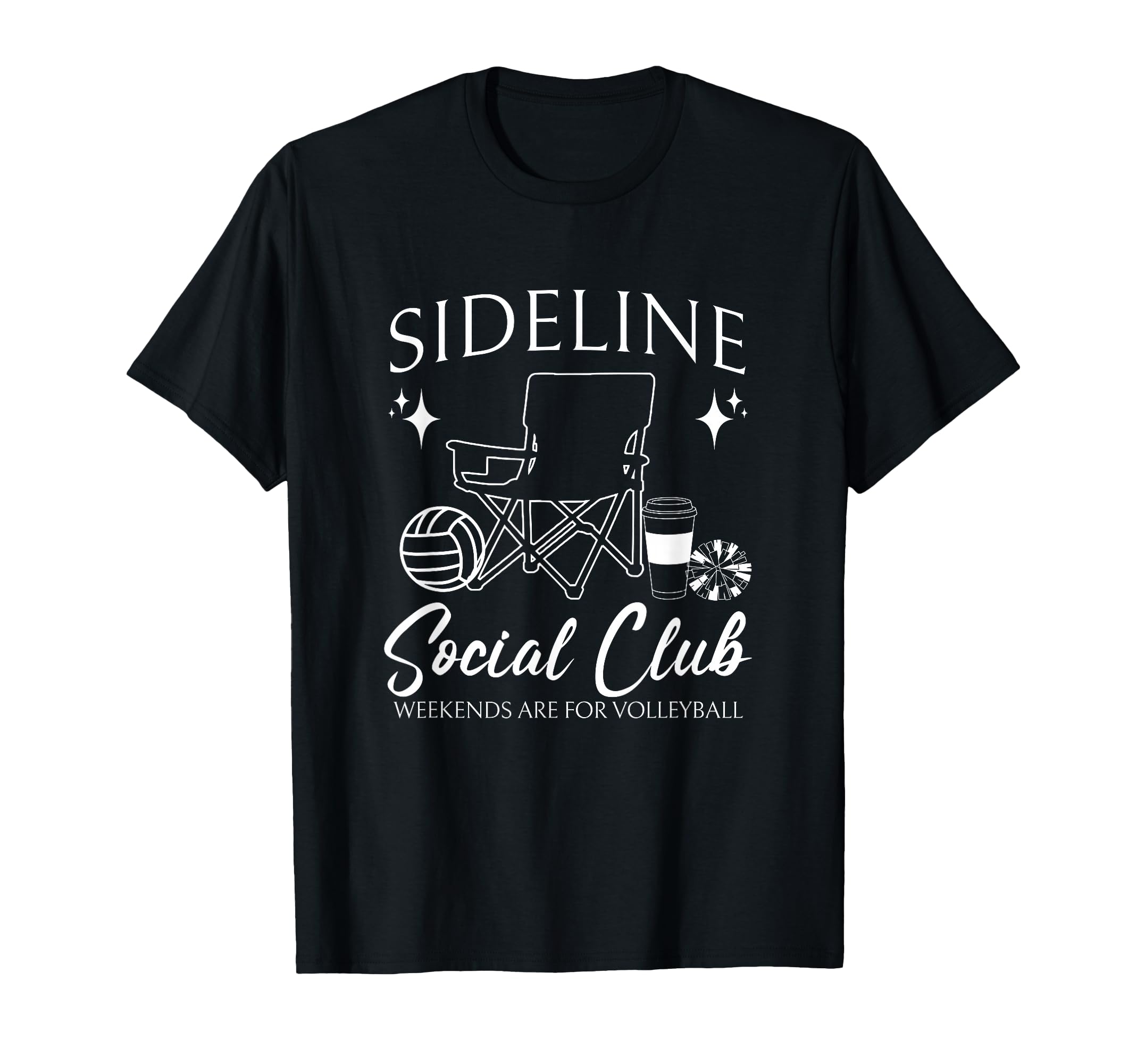 Sideline Social Club Volleyball Mom Game T-Shirt - Trendy Graphic Unisex - T-Shirt, Sweatshirt, Hoodie
