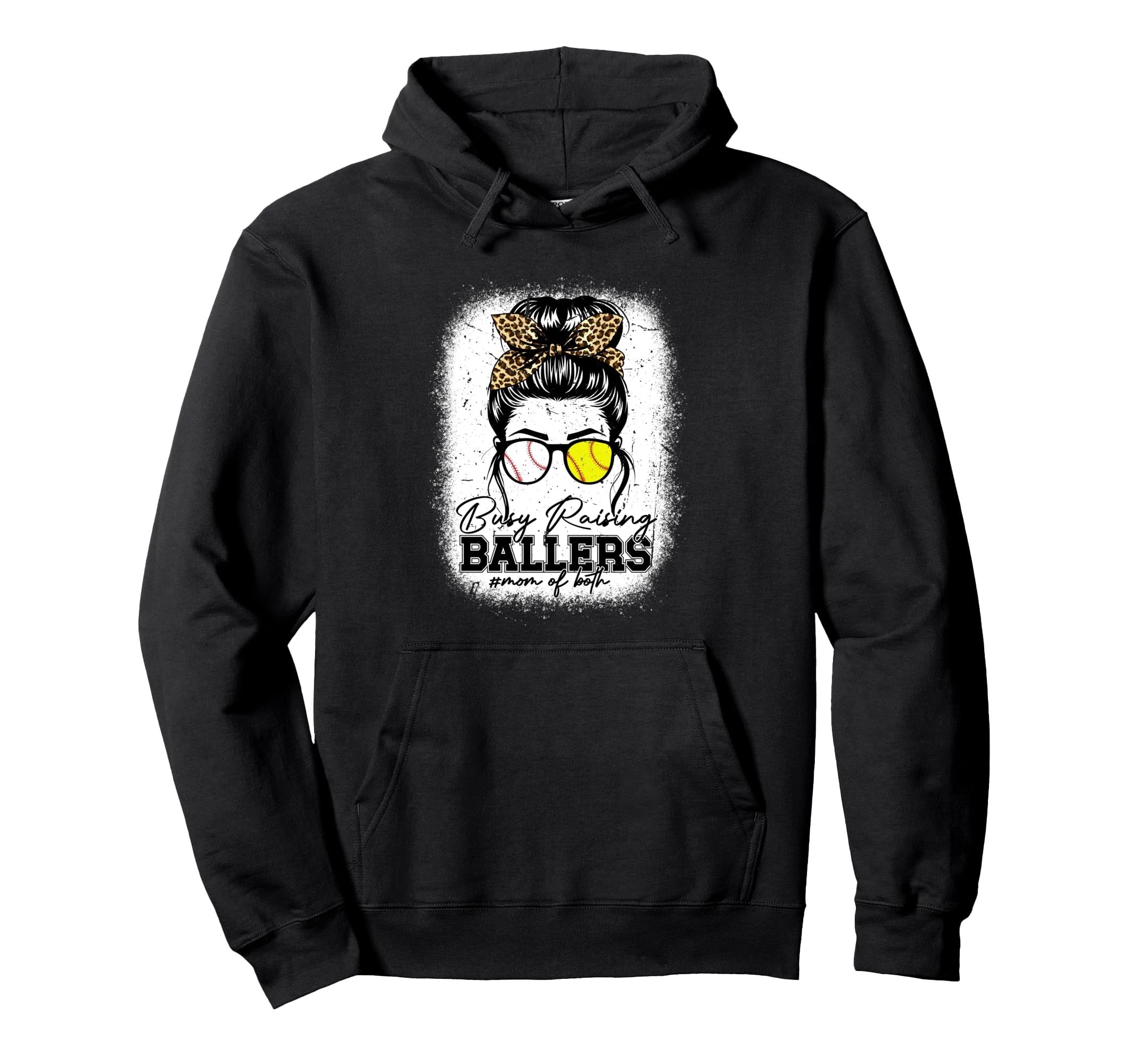 Busy Raising Ballers Baseball Hoodie - Fun Novelty Design for Adults - T-Shirt, Sweatshirt, Hoodie