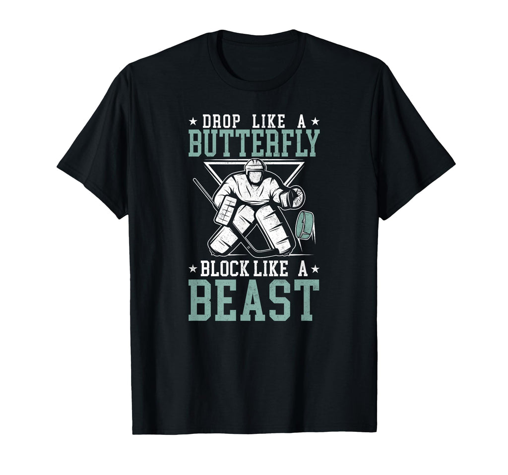 Ice Hockey Goalie Goalkeeper T-Shirt - Aesthetic Graphic Men Women - T-Shirt, Sweatshirt, Hoodie