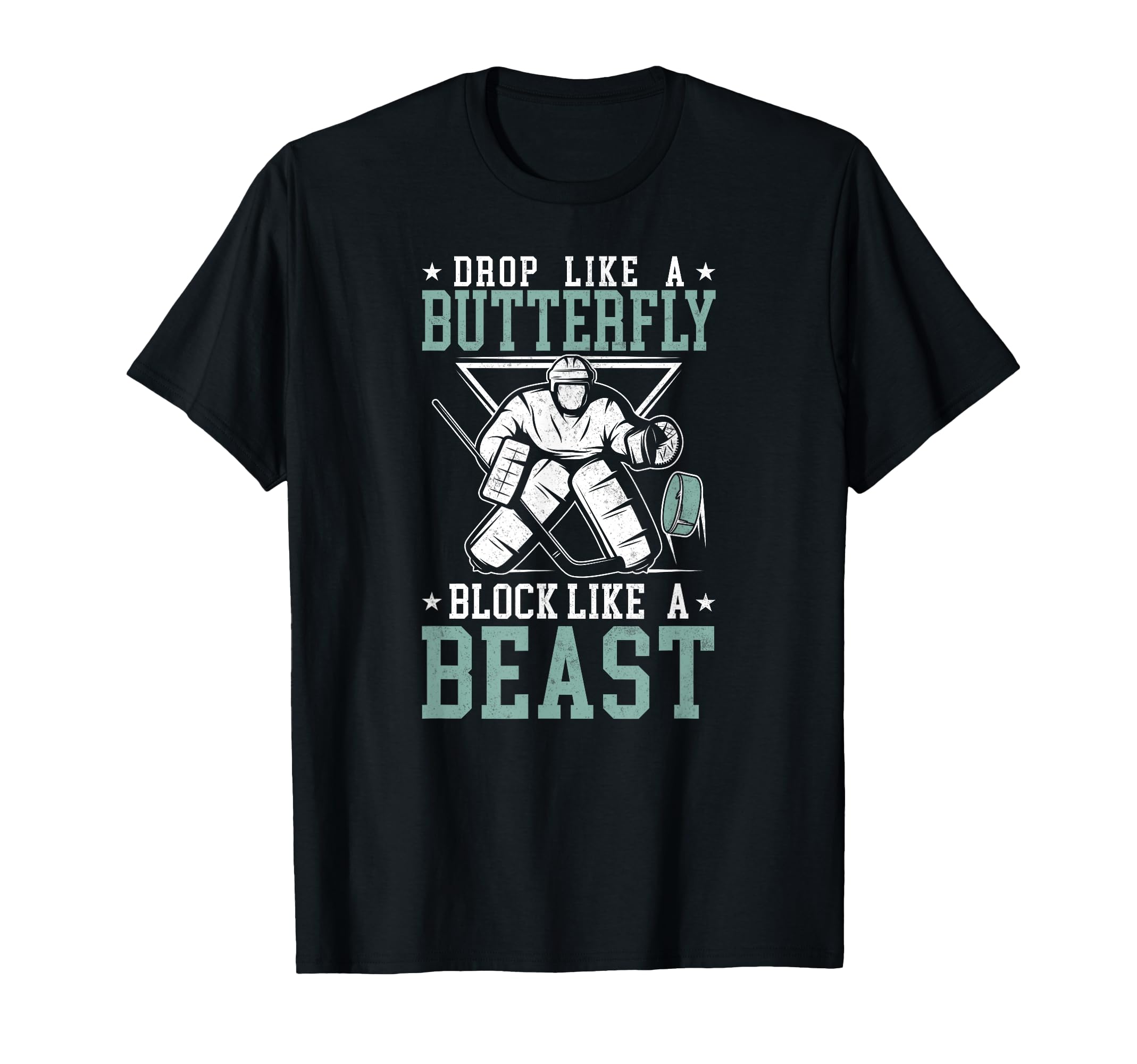 Ice Hockey Goalie Goalkeeper T-Shirt - Aesthetic Graphic Men Women - T-Shirt, Sweatshirt, Hoodie