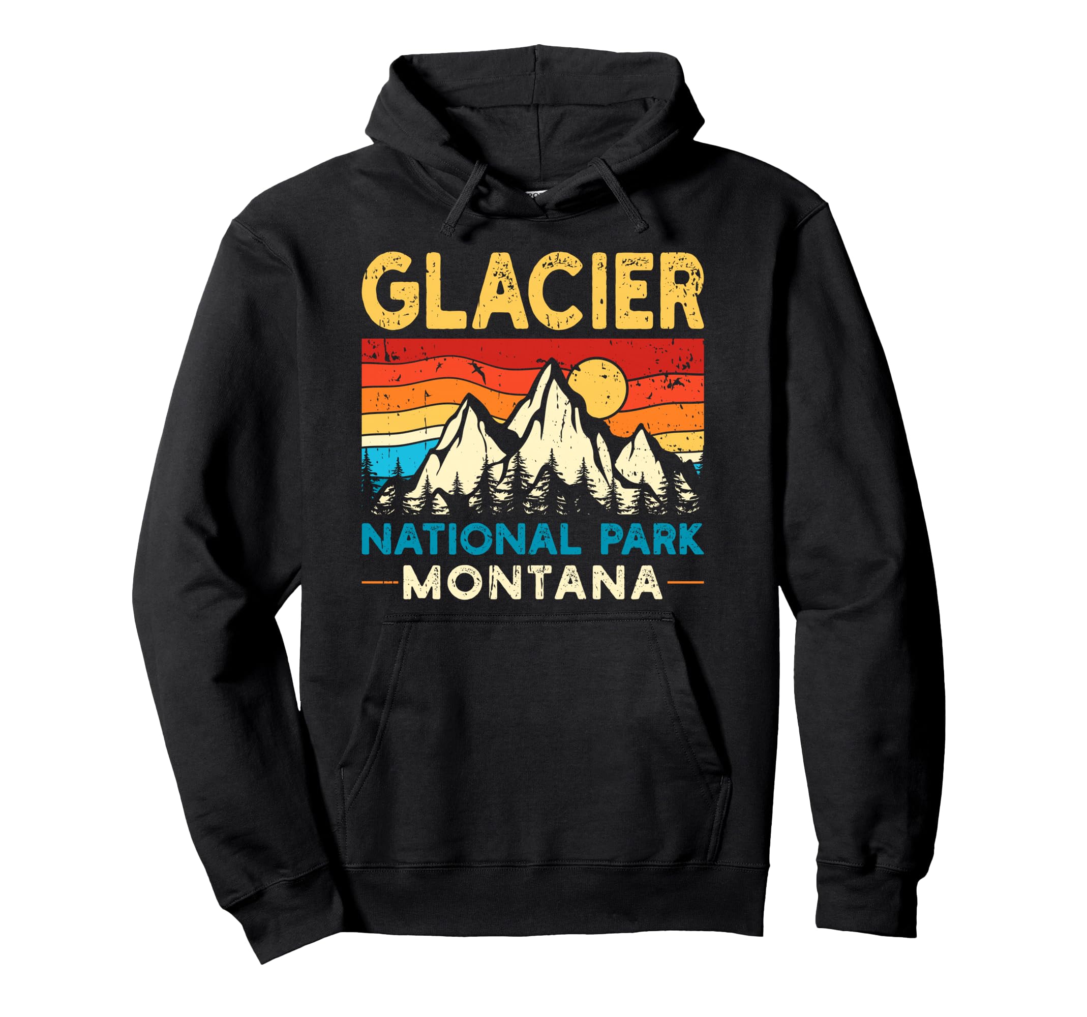 Glacier National Park Hoodie - Novelty Apparel Men Women - T-Shirt, Sweatshirt, Hoodie