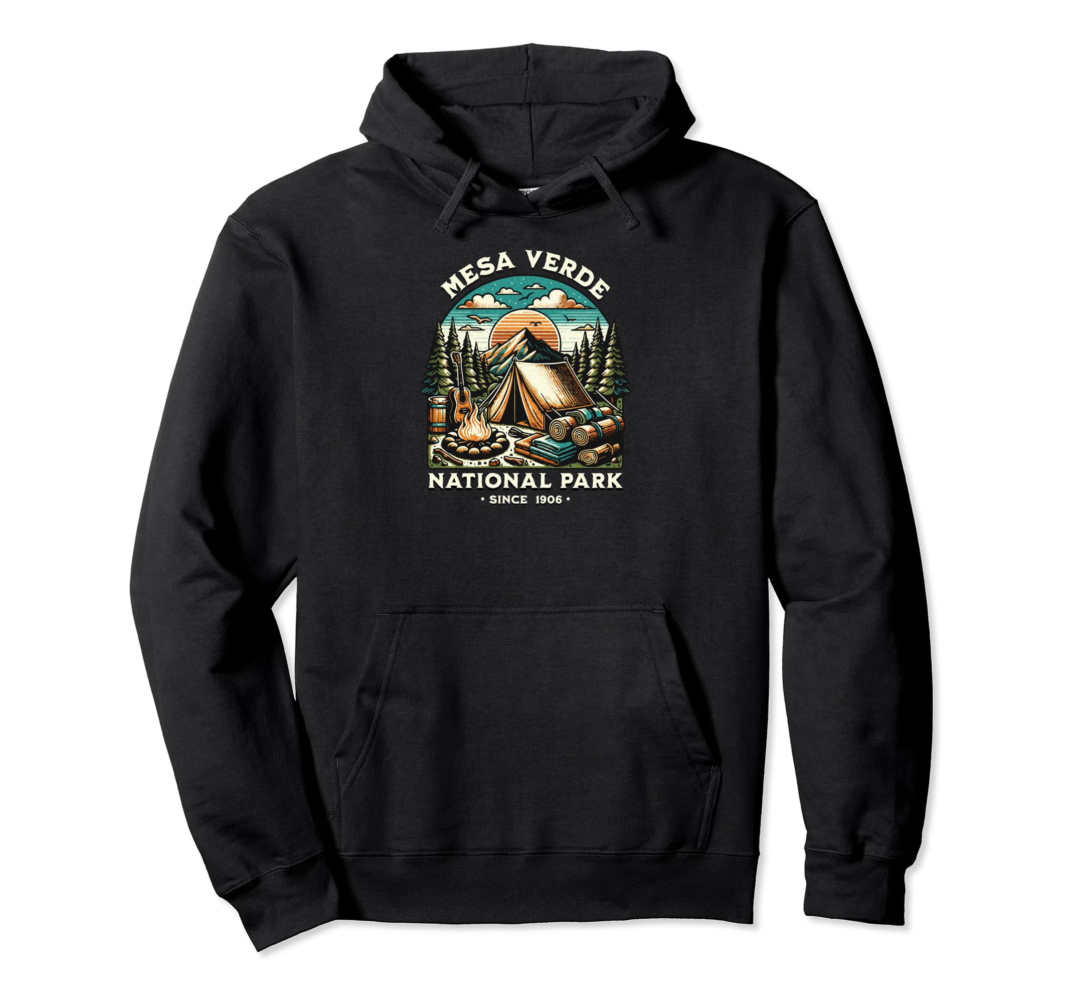 Mesa Verde National Park Camping Hoodie - Streetwear Style Unisex - T-Shirt, Sweatshirt, Hoodie