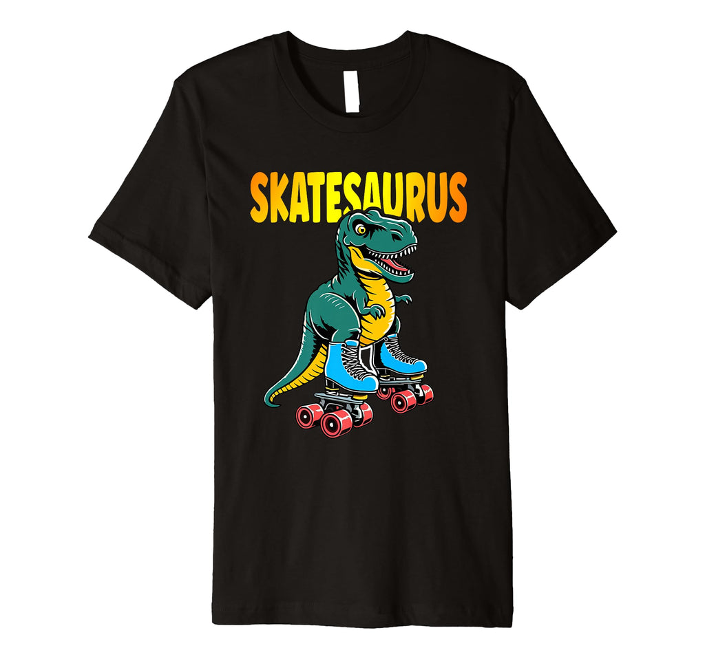 Skate Dinosaurs Roller Skating T-Shirt - Minimalist Print for Adults - T-Shirt, Sweatshirt, Hoodie
