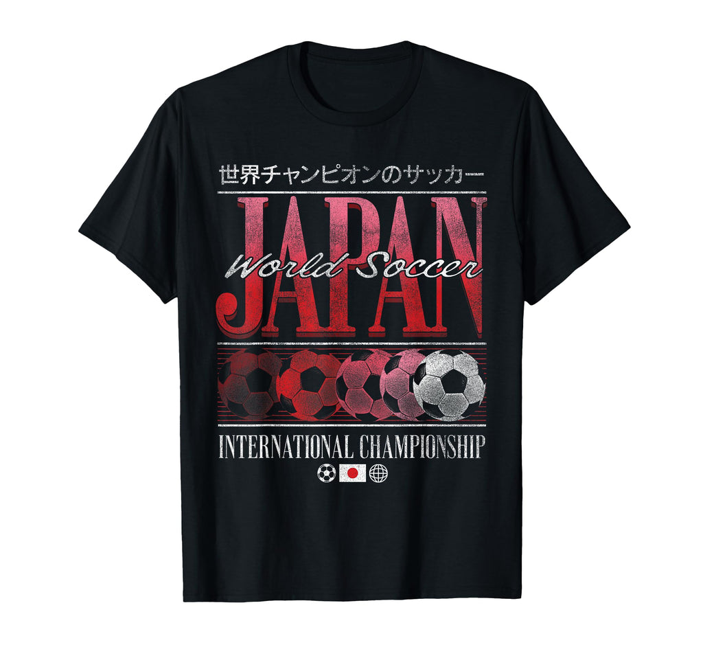 Japan Distressed Soccer Balls Kanji T-Shirt - Fun Novelty Design Unisex - T-Shirt, Sweatshirt, Hoodie