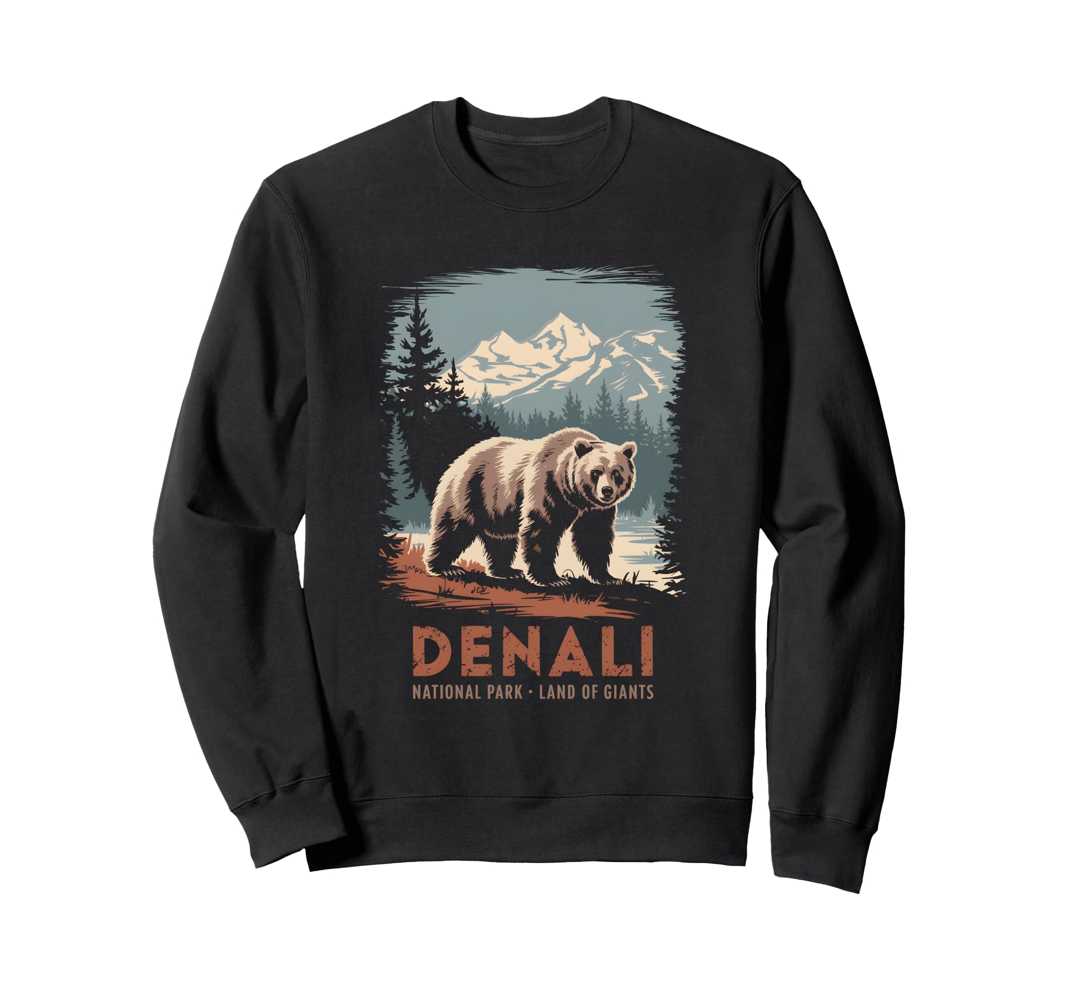 Denali National Park Grizzly Sweatshirt - Casual Everyday Wear Men Women - T-Shirt, Sweatshirt, Hoodie