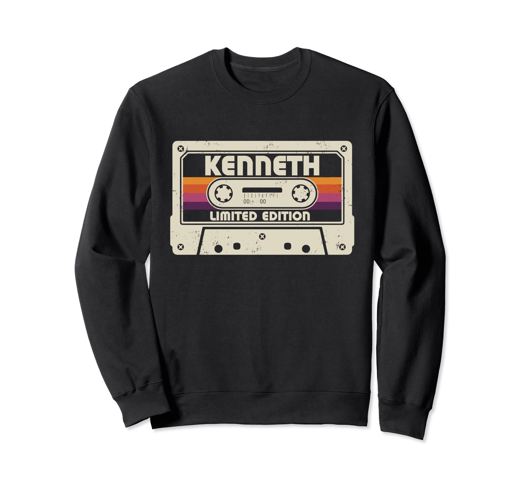 Kenneth First Name Cassette Tape Sweatshirt - Trendy Graphic for Adults - T-Shirt, Sweatshirt, Hoodie