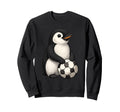 Funny Penguin Soccer Ball Sweatshirt - Minimalist Print Men Women - T-Shirt, Sweatshirt, Hoodie