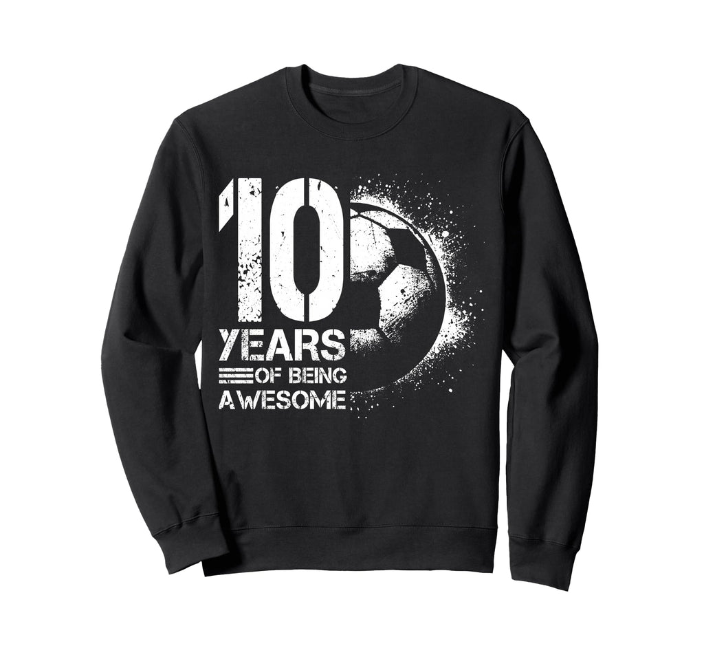 10Th Birthday Soccer Player Sweatshirt - Minimalist Print Men Women - T-Shirt, Sweatshirt, Hoodie